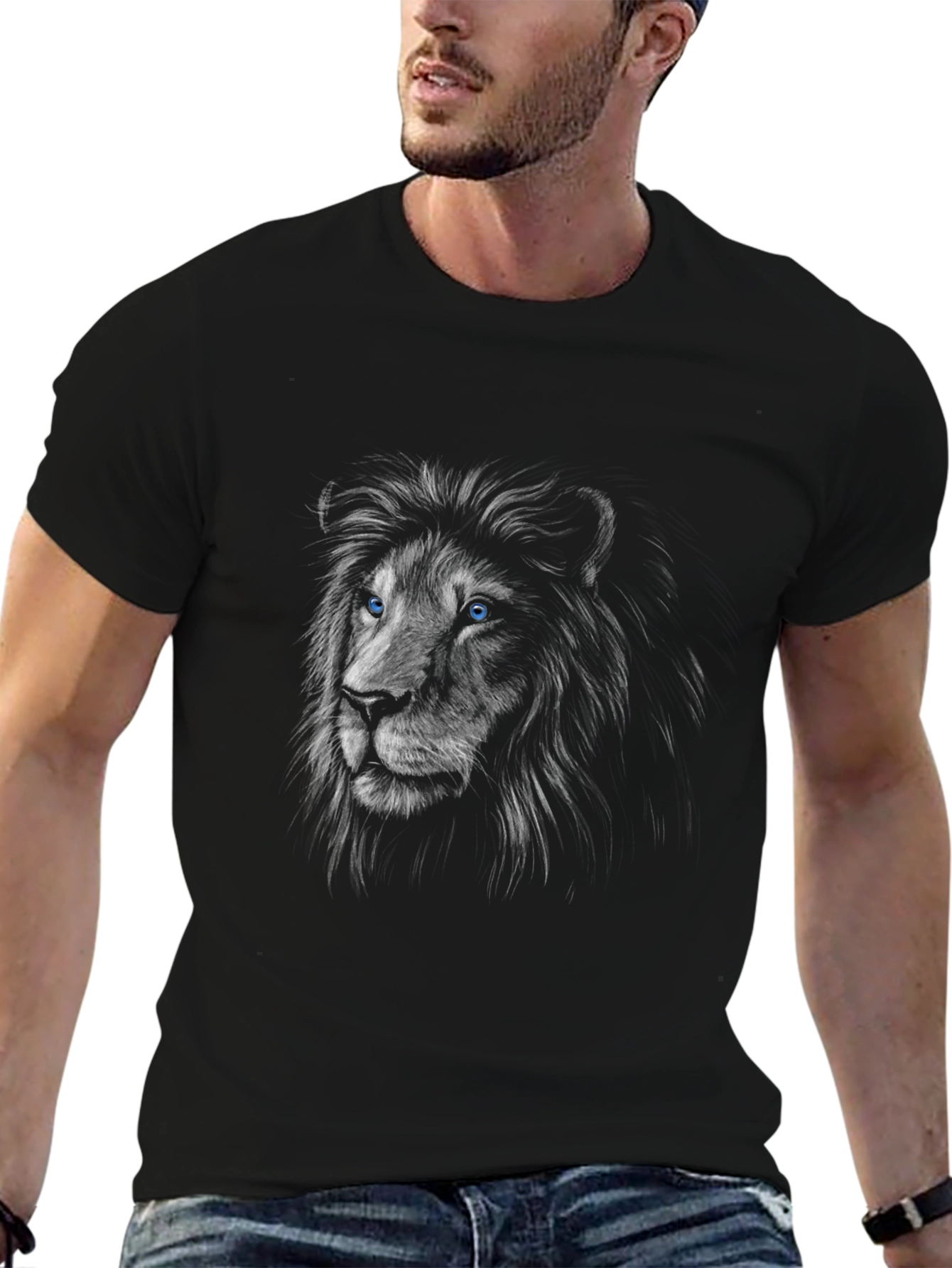 Lion Graphic Tee - Bold Animal Print