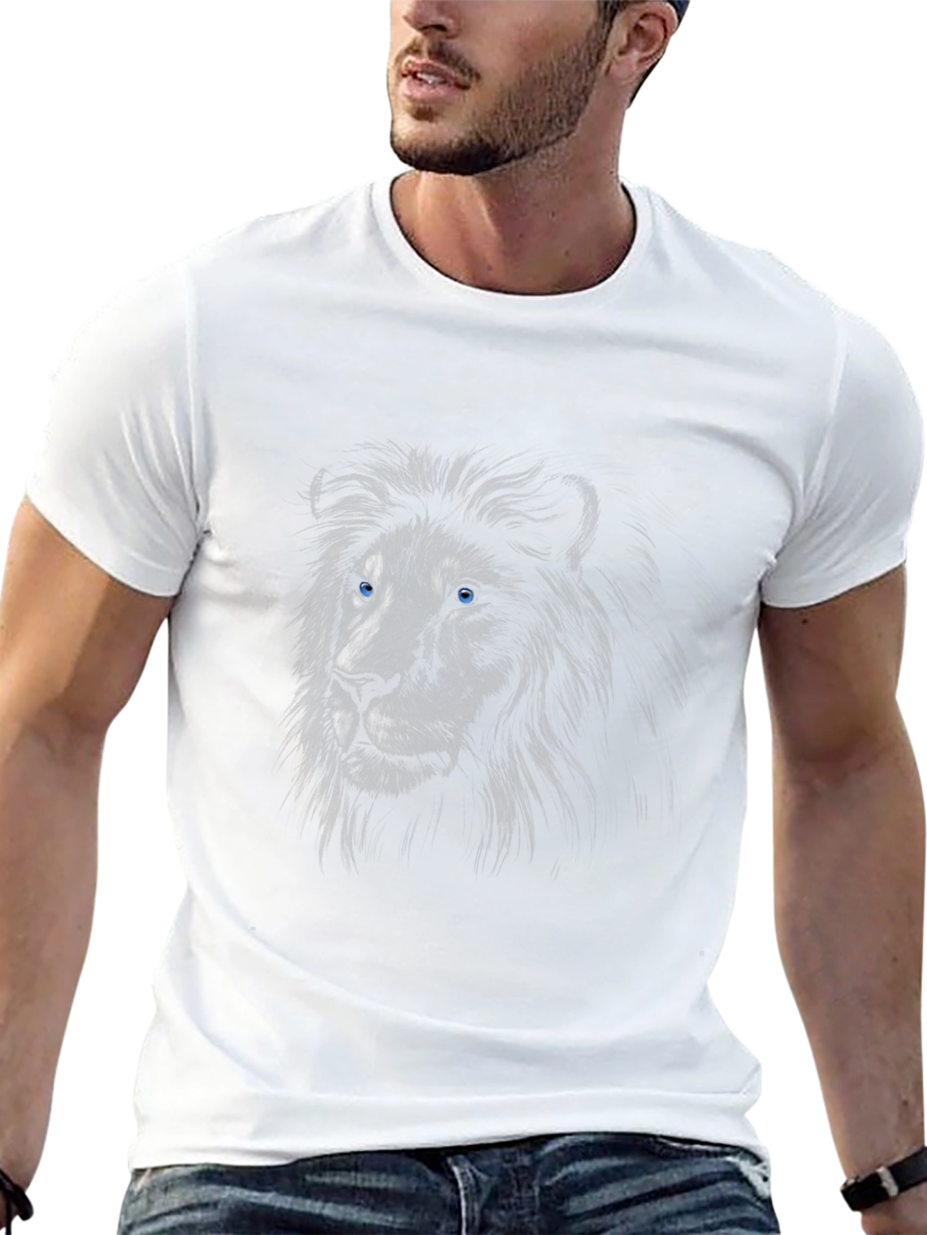 Lion Graphic Tee - Bold Animal Print