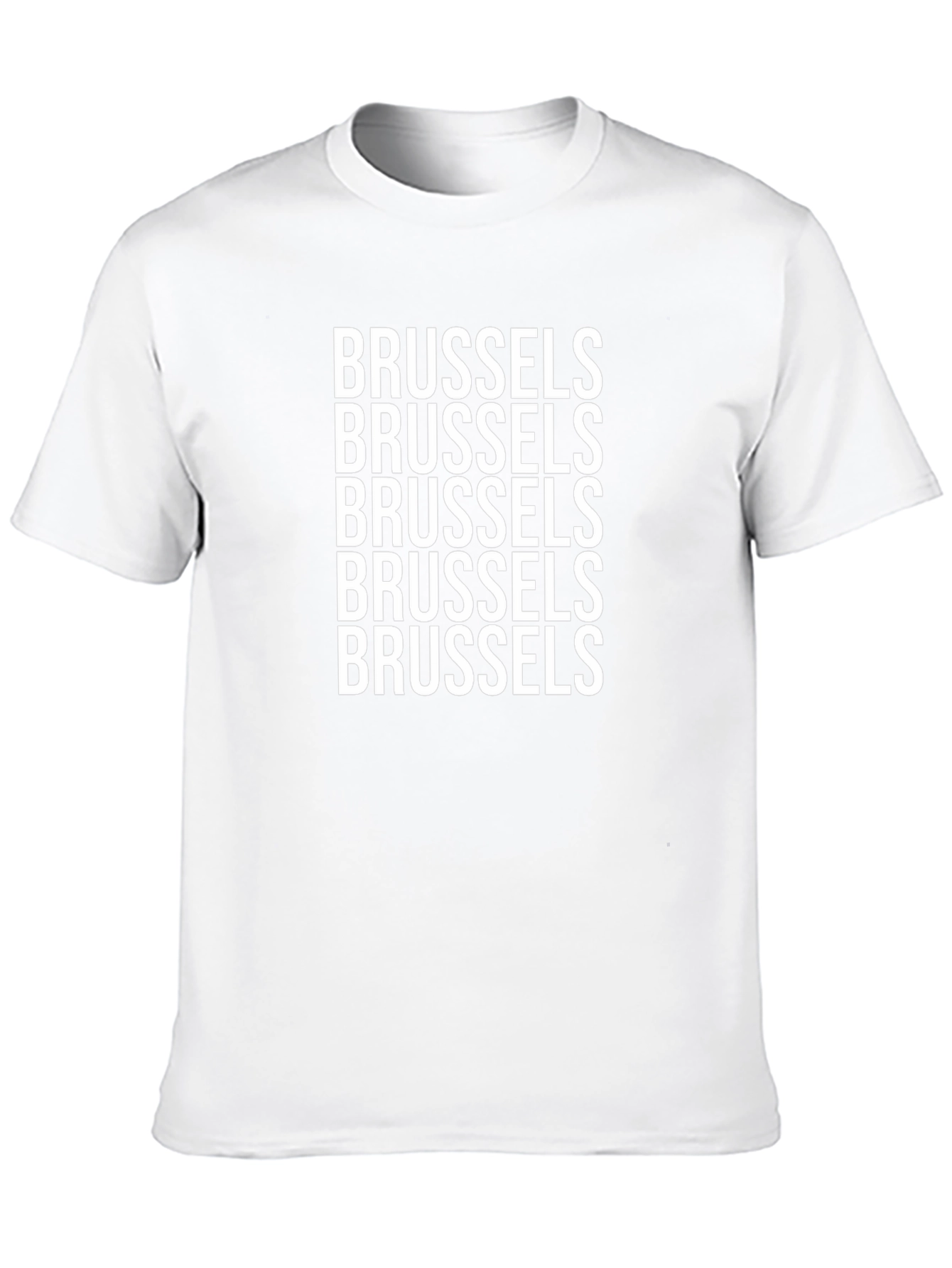 Brussels Text Graphic Black T-Shirt