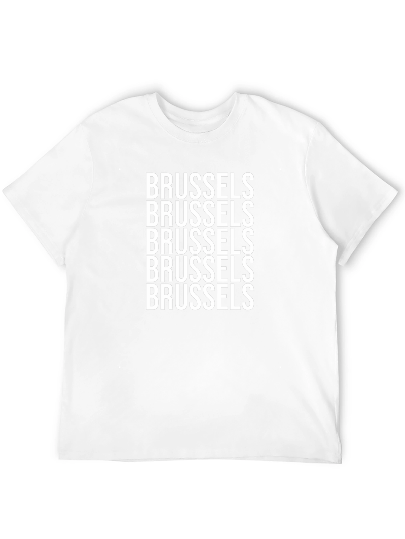 Brussels Text Graphic Black T-Shirt