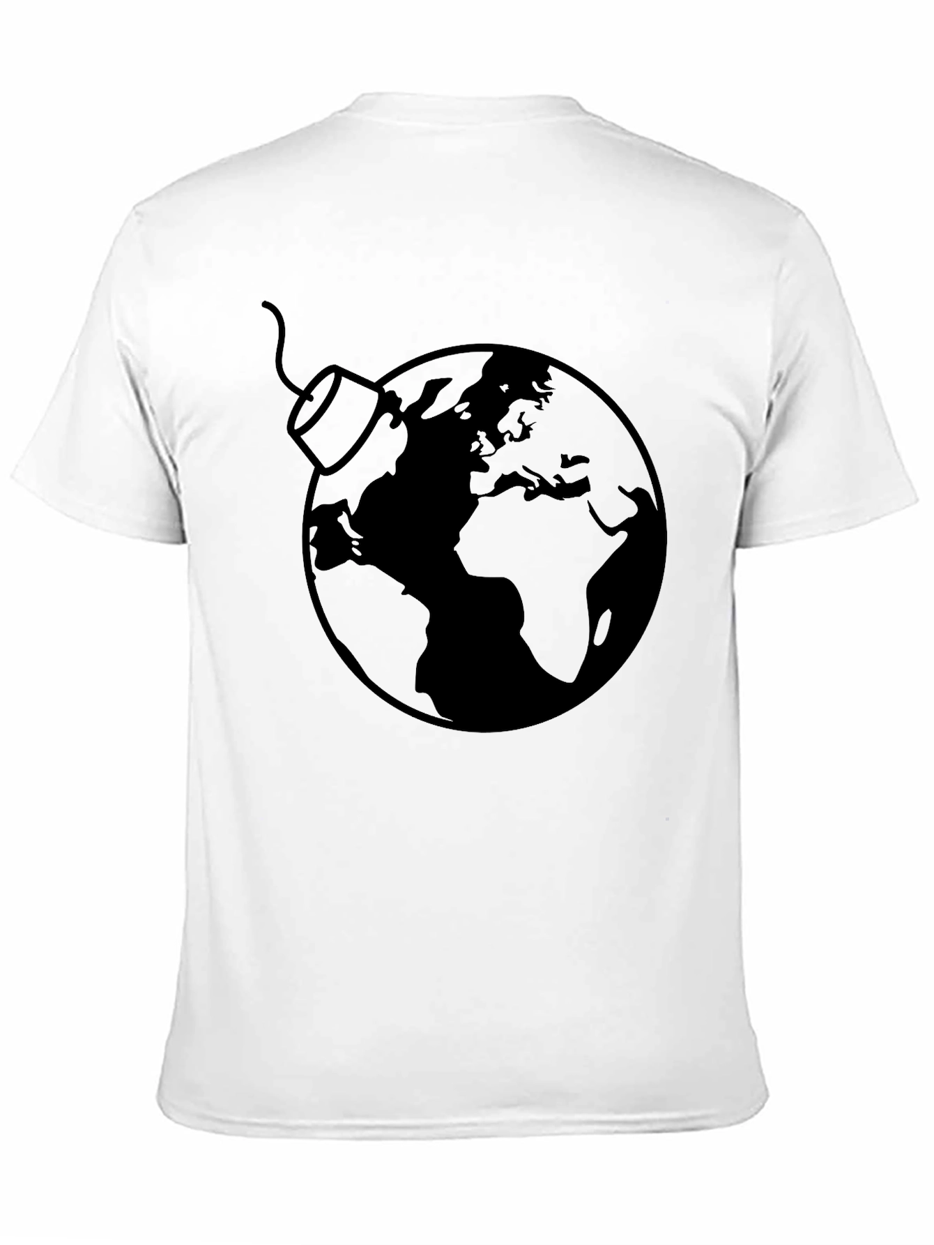 Earth Bomb Graphic Tee - Black Cotton Casual T-Shirt