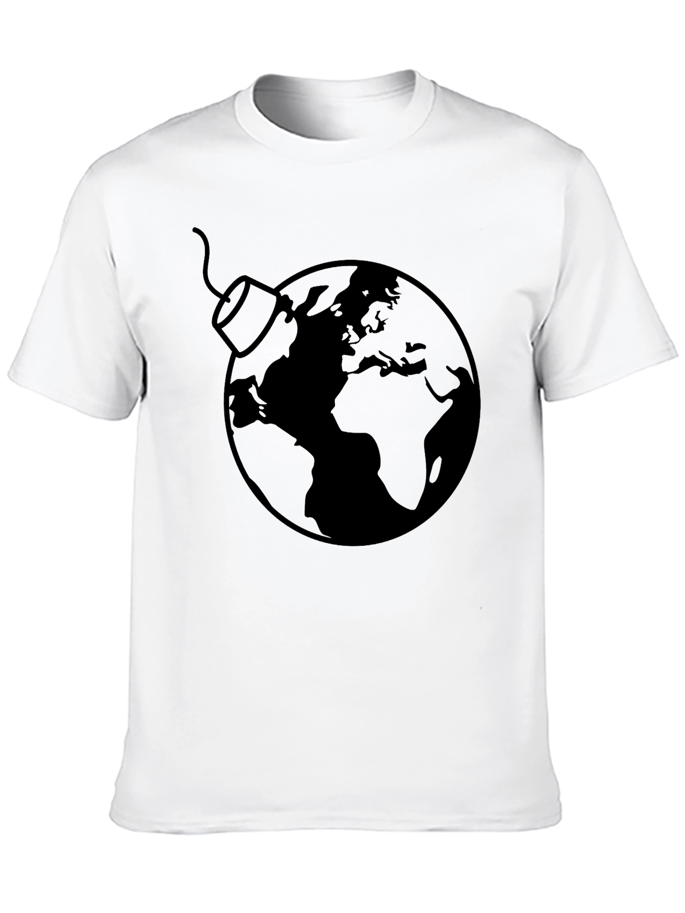 Earth Bomb Graphic Tee - Black Cotton Casual T-Shirt