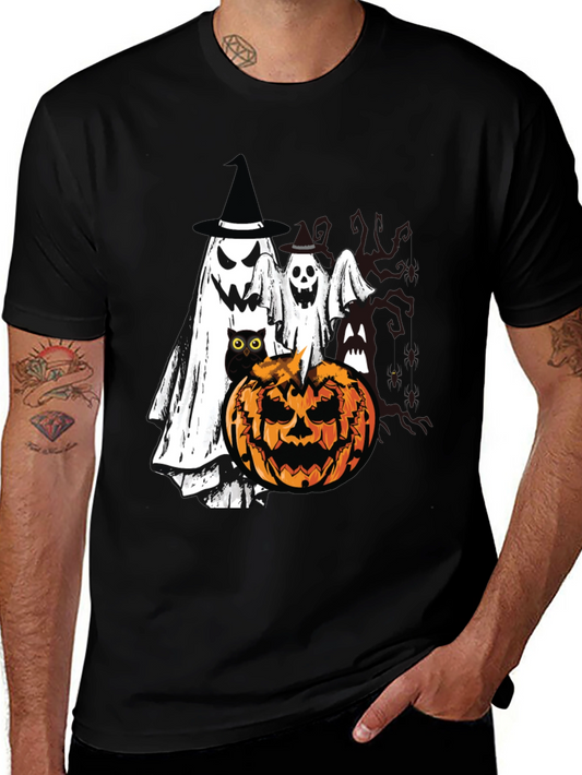 Halloween Ghost & Pumpkin T-Shirt