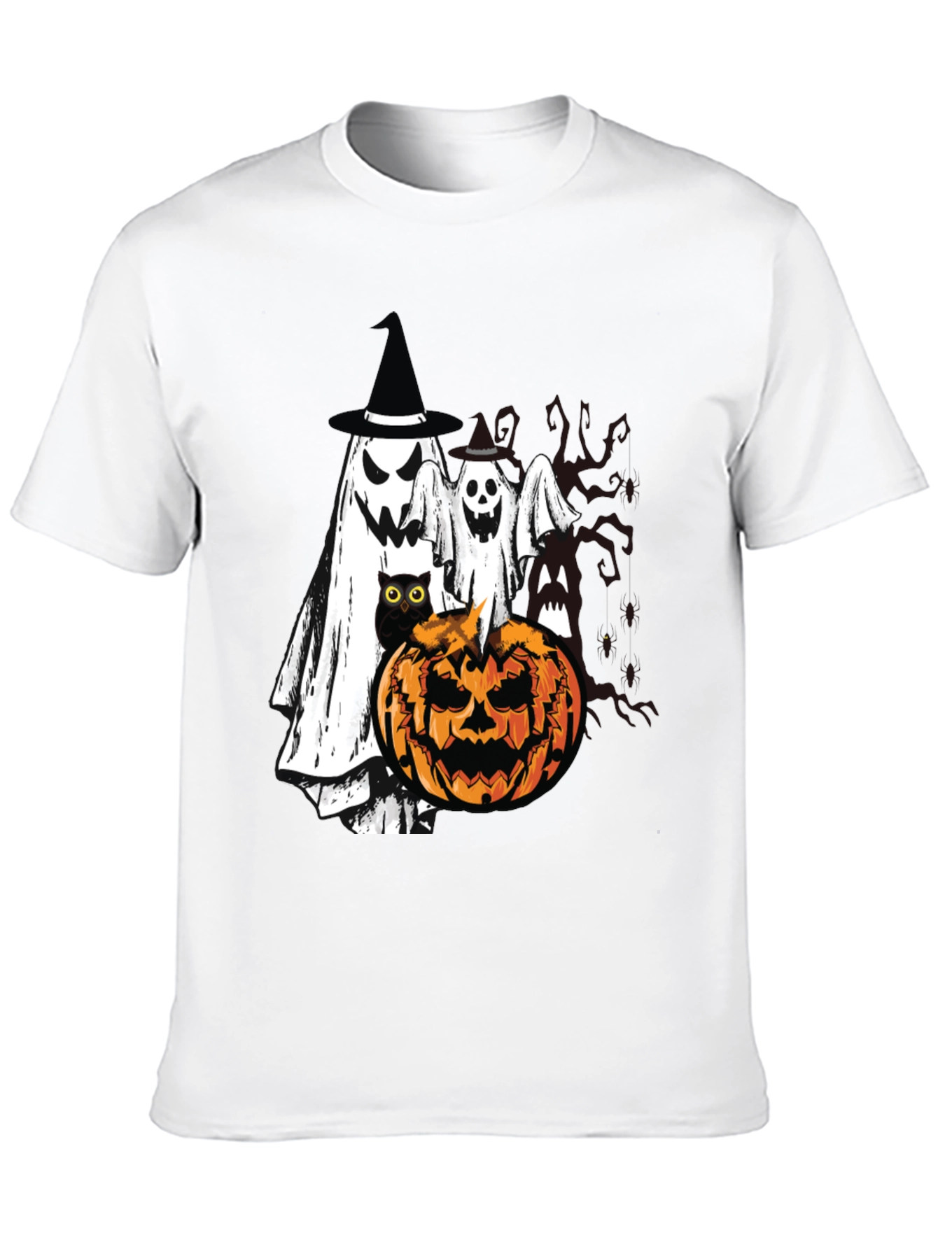 Halloween Ghost & Pumpkin T-Shirt