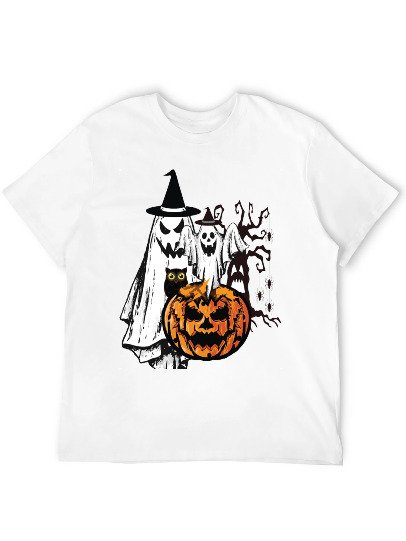 Halloween Ghost & Pumpkin T-Shirt
