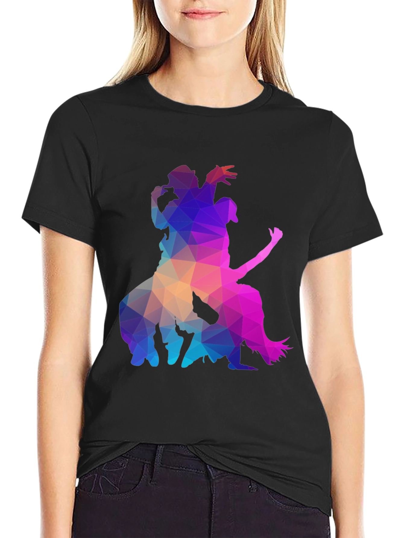 Geometric Silhouette Graphic Tee - Cool & Unique Design