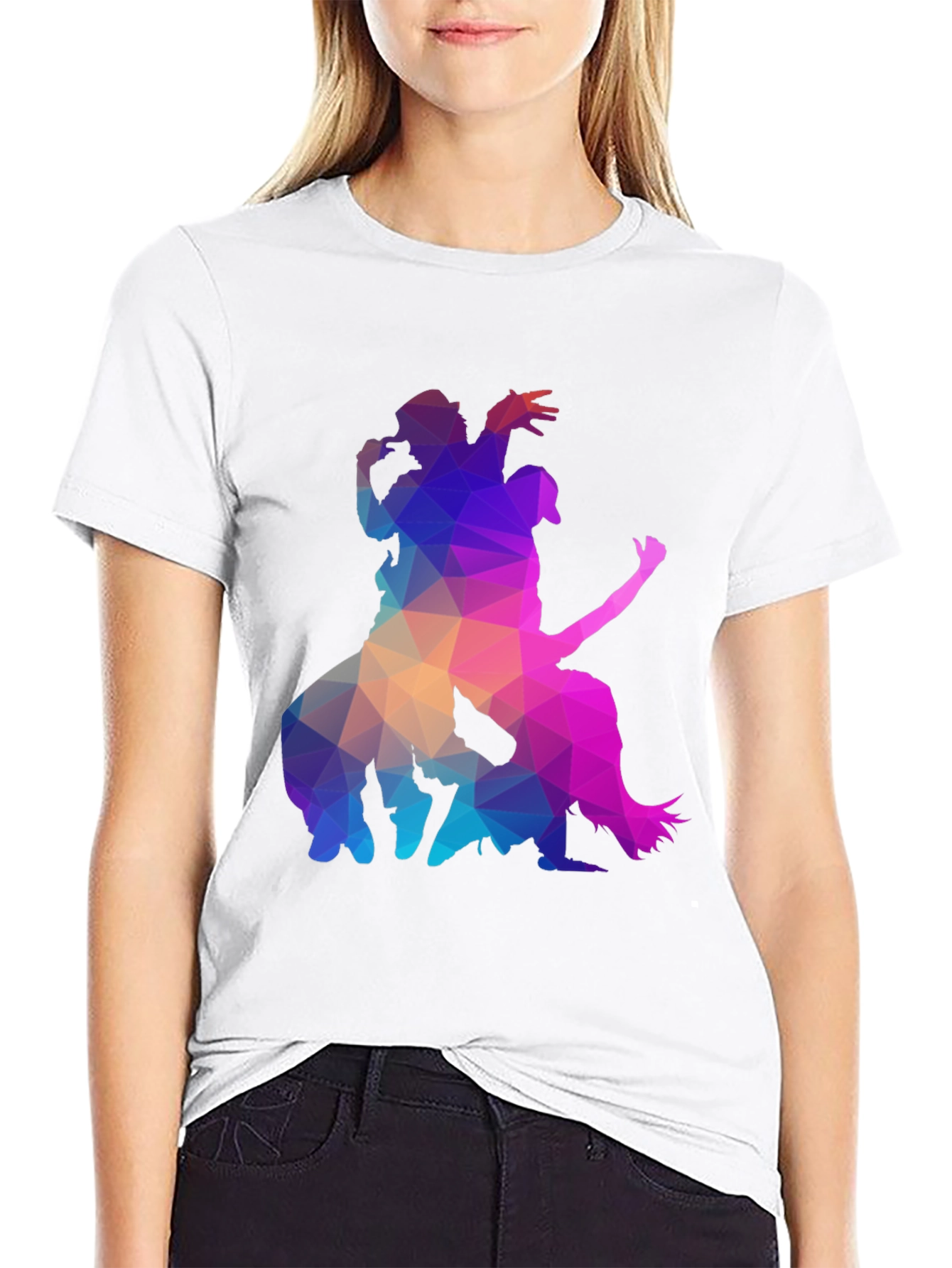 Geometric Silhouette Graphic Tee - Cool & Unique Design