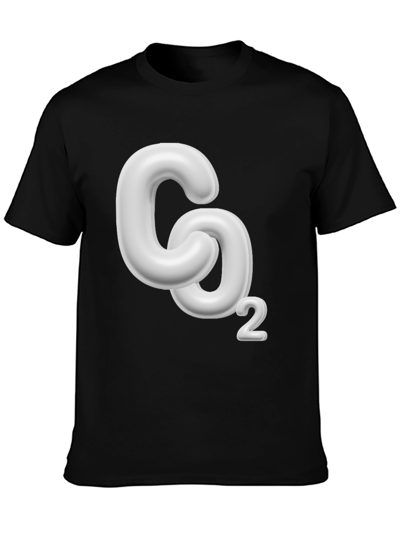 CO2 Molecule Graphic Black T-Shirt