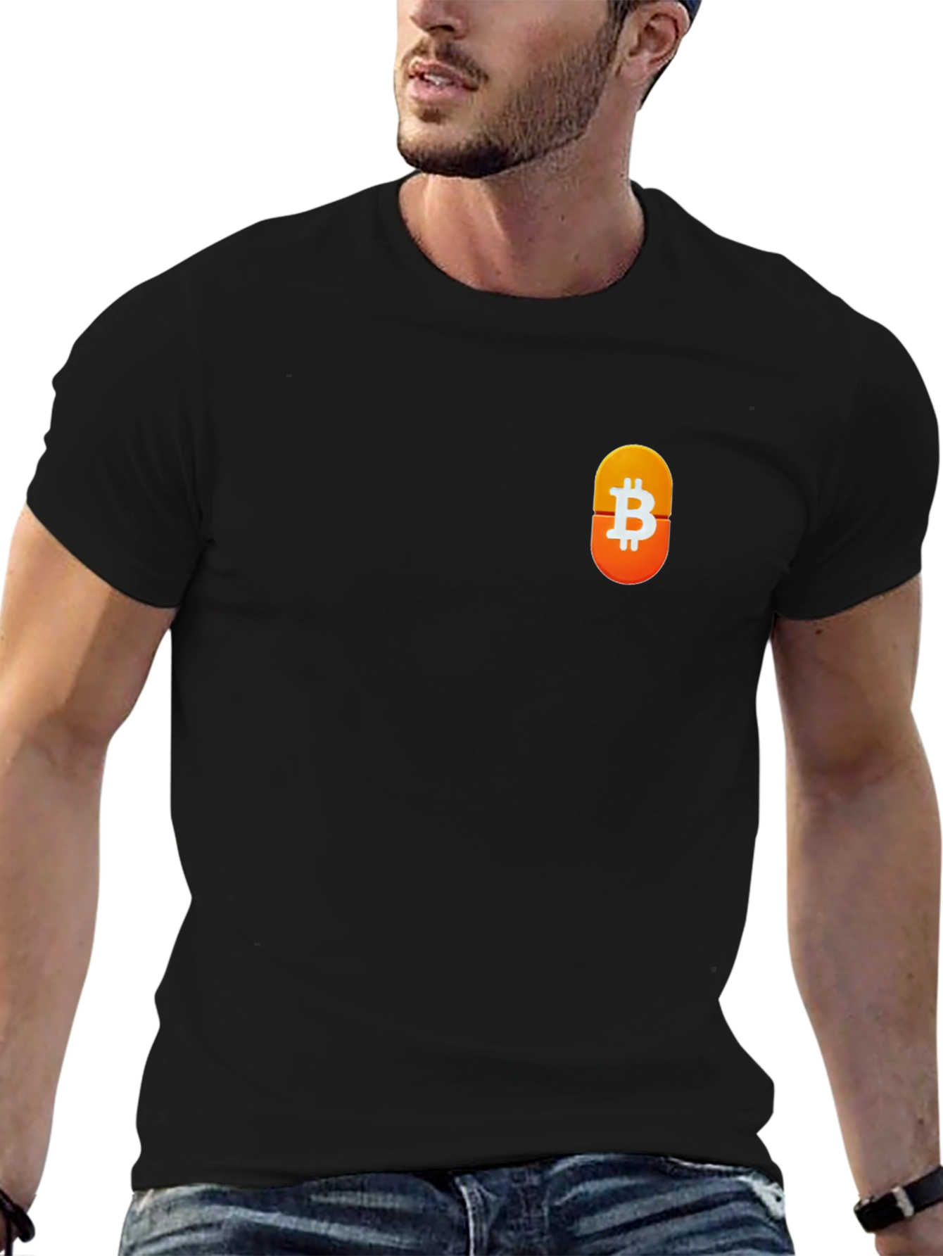 Bitcoin Symbol Black T-Shirt - Crypto Currency Tee