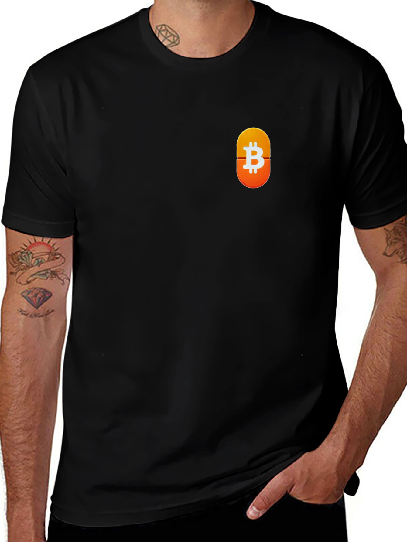 Bitcoin Symbol Black T-Shirt - Crypto Currency Tee