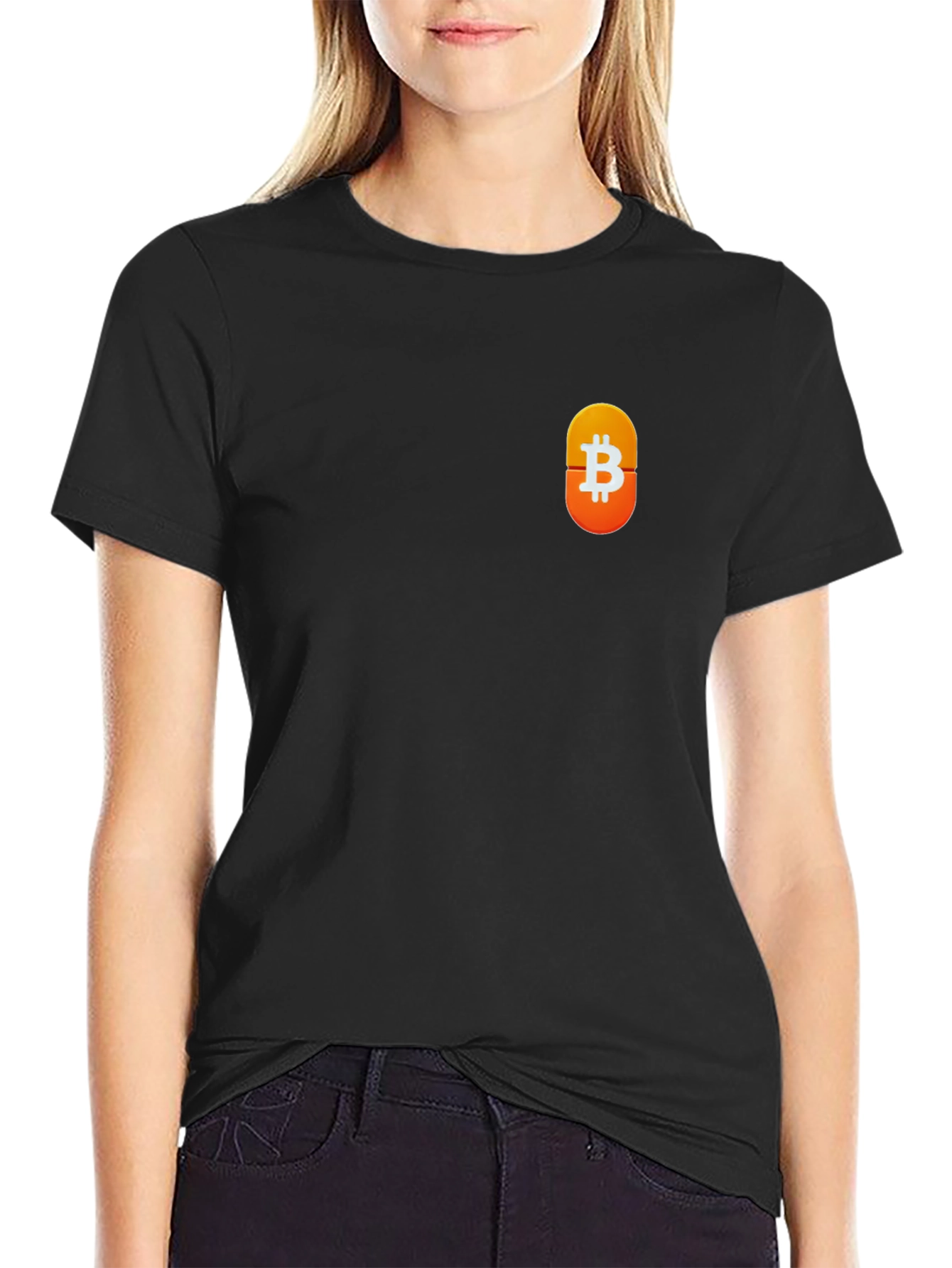 Bitcoin Symbol Black T-Shirt - Crypto Currency Tee