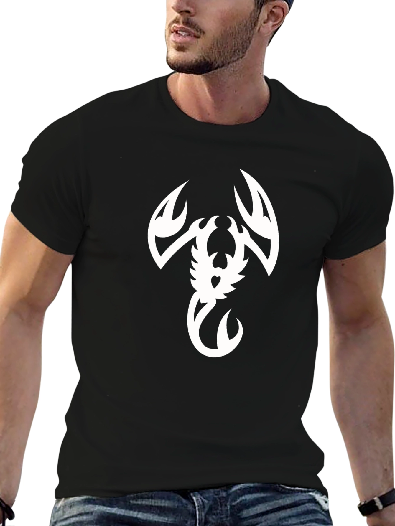 Tribal Scorpion Graphic Black T-Shirt