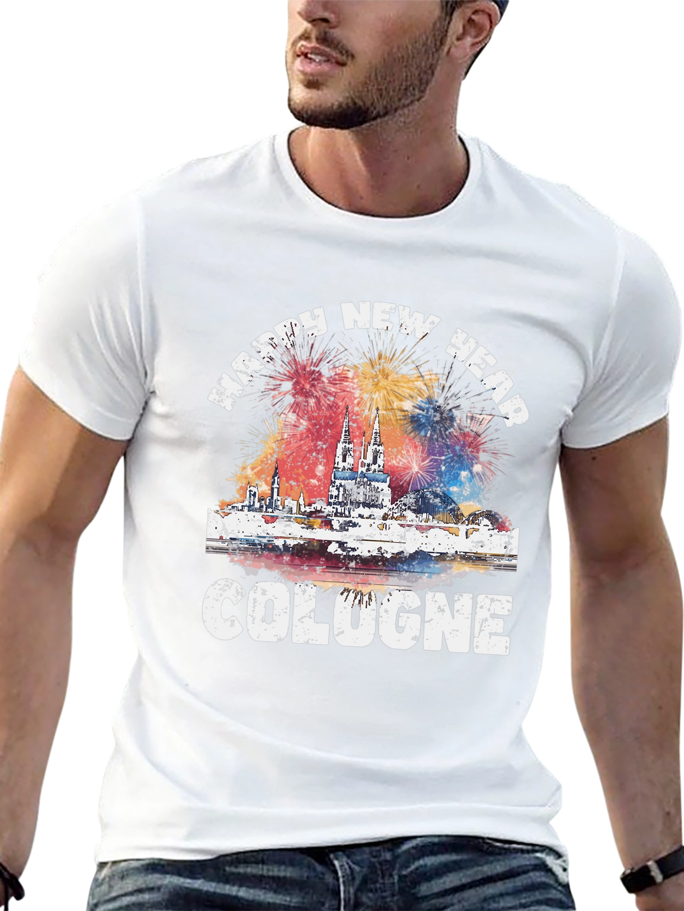 Happy New Year Cologne Graphic T-Shirt