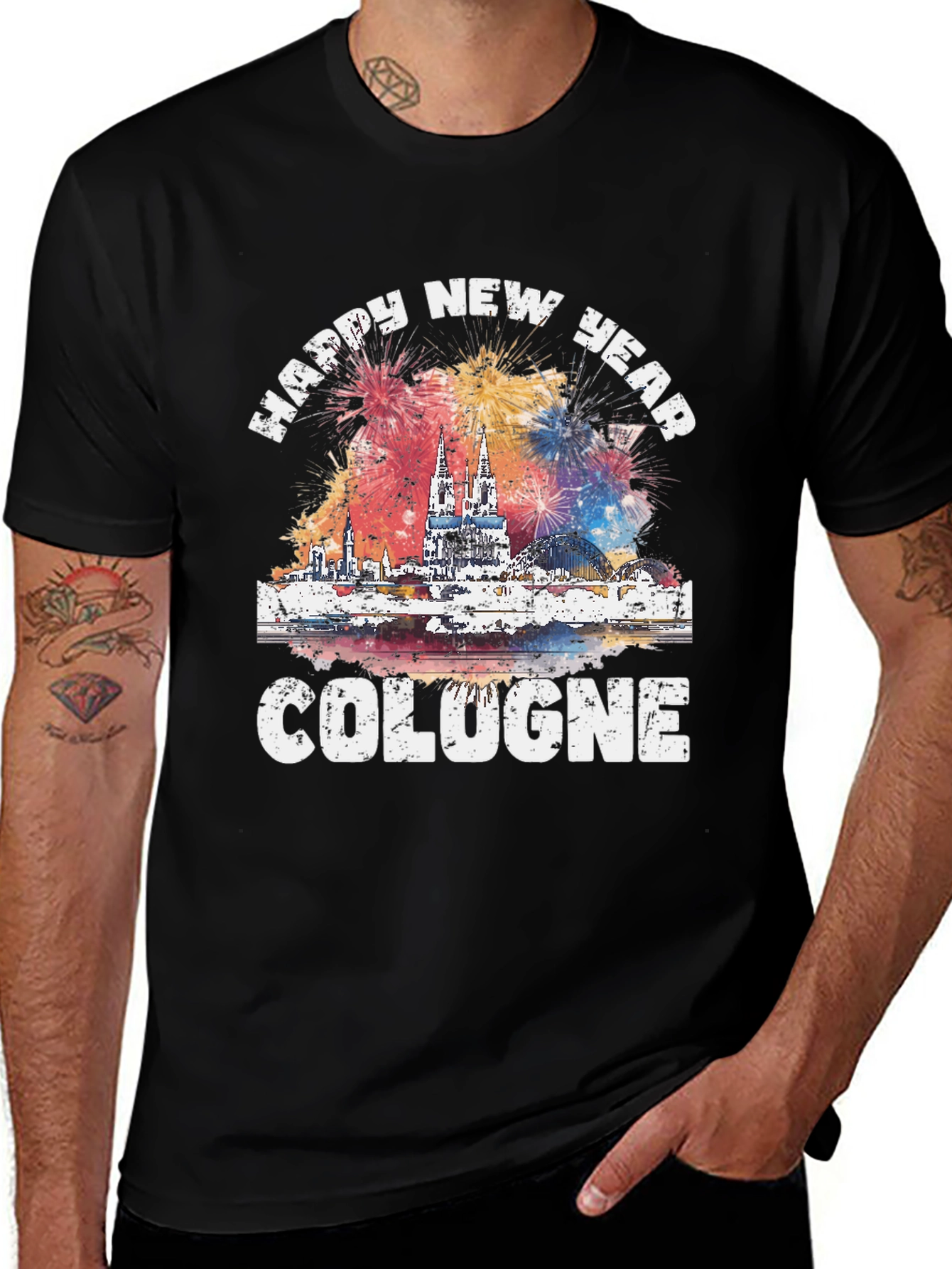 Happy New Year Cologne Graphic T-Shirt