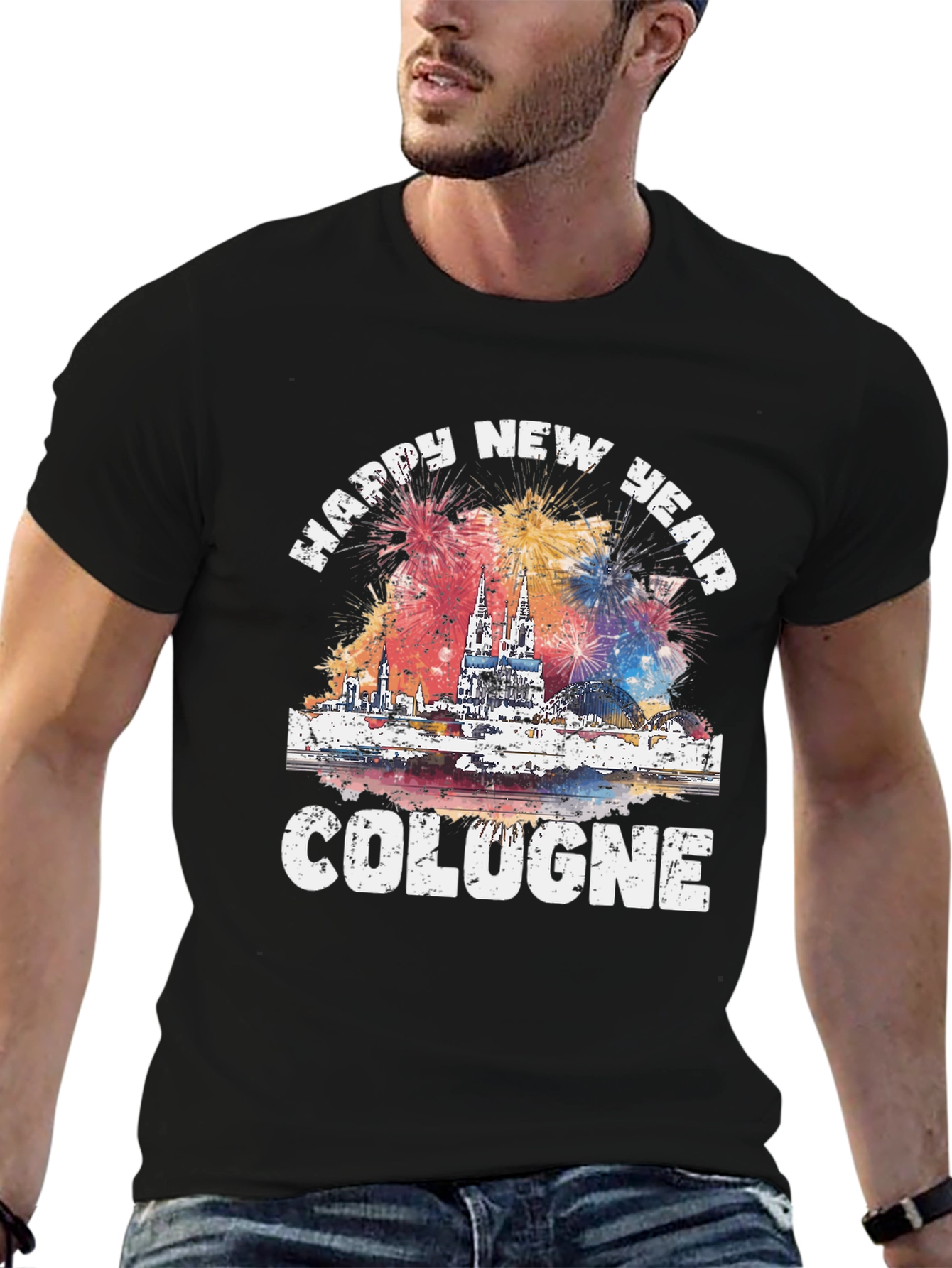 Happy New Year Cologne Graphic T-Shirt