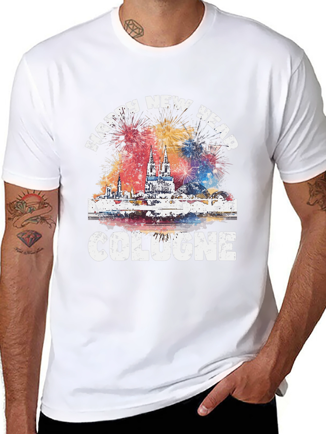 Happy New Year Cologne Graphic T-Shirt