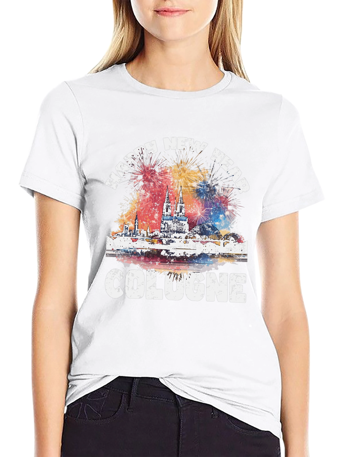 Happy New Year Cologne Graphic T-Shirt