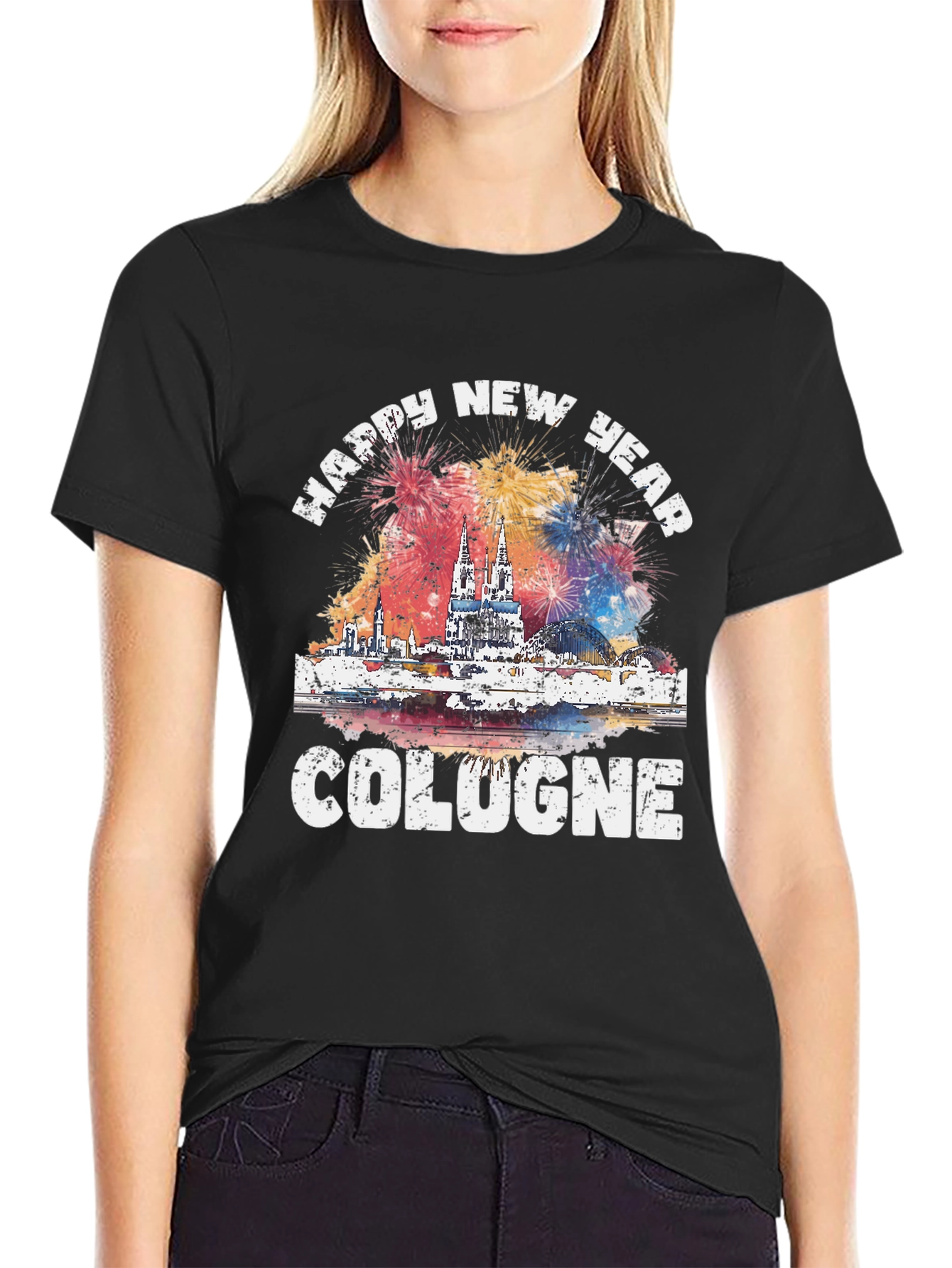 Happy New Year Cologne Graphic T-Shirt