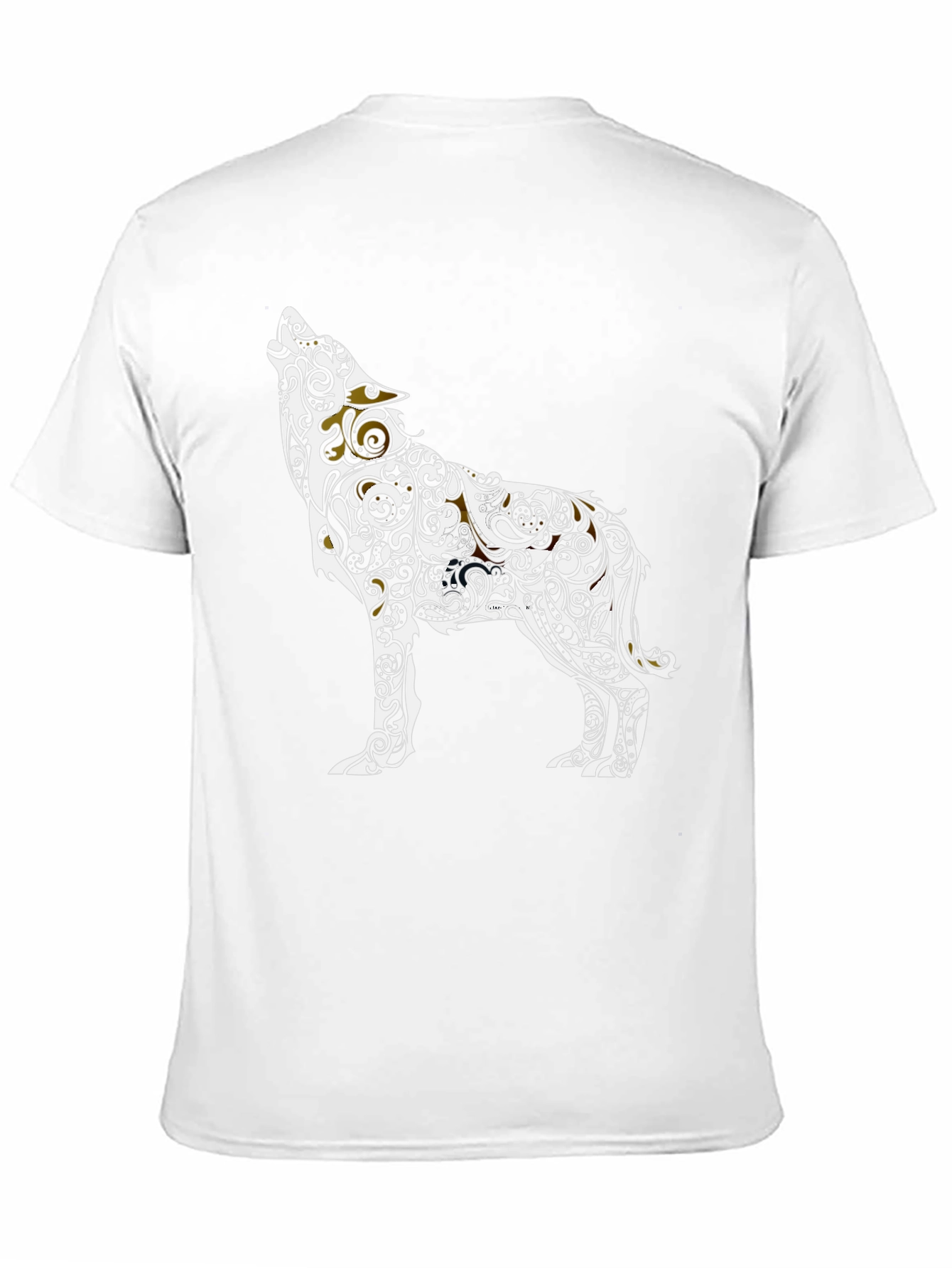 Tribal Wolf Graphic Tee - Black Casual Style