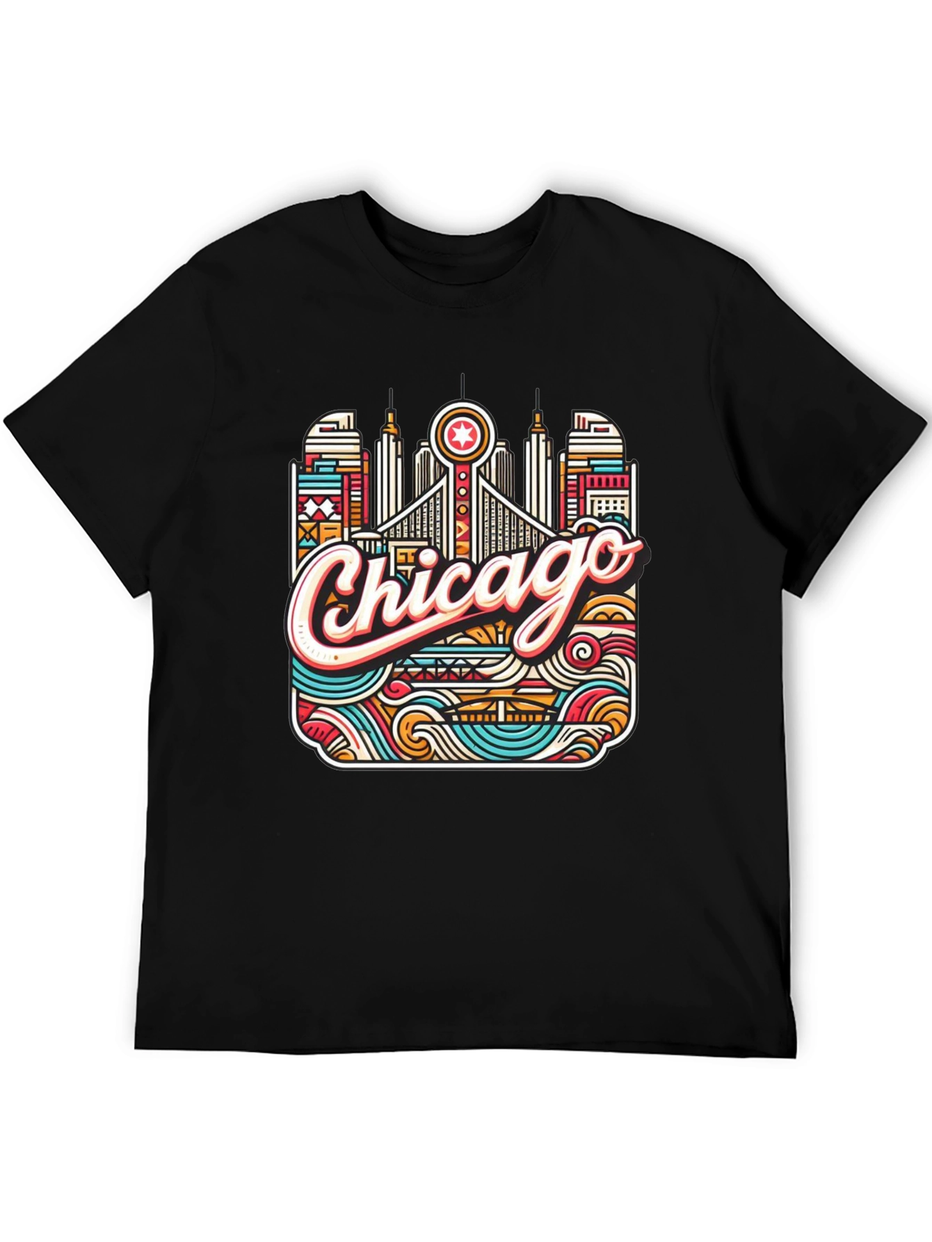 Chicago Graphic Tee - Mens Black T-Shirt
