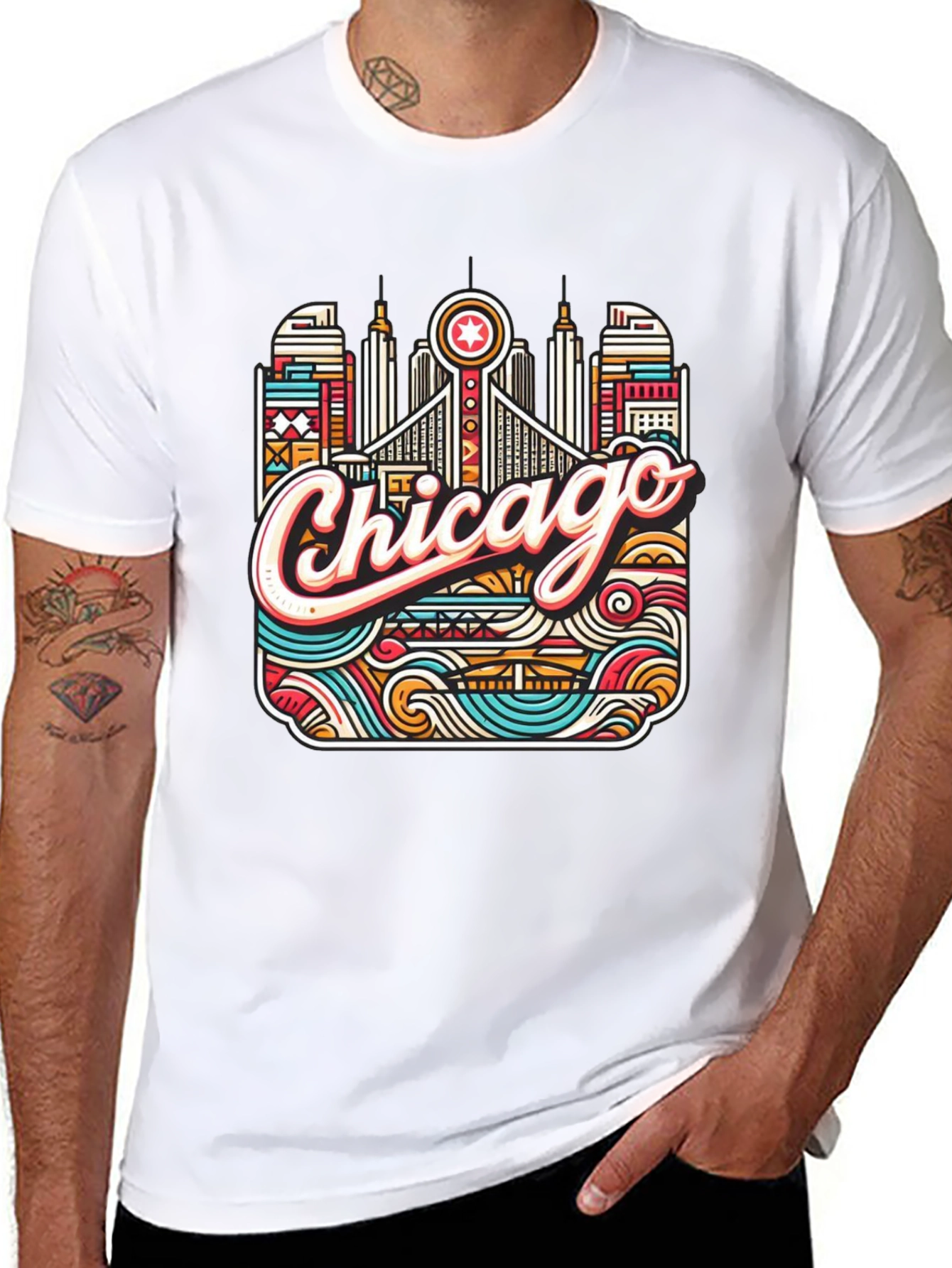 Chicago Graphic Tee - Mens Black T-Shirt