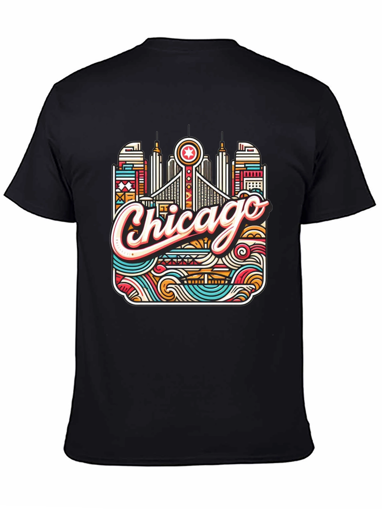 Chicago Graphic Tee - Mens Black T-Shirt