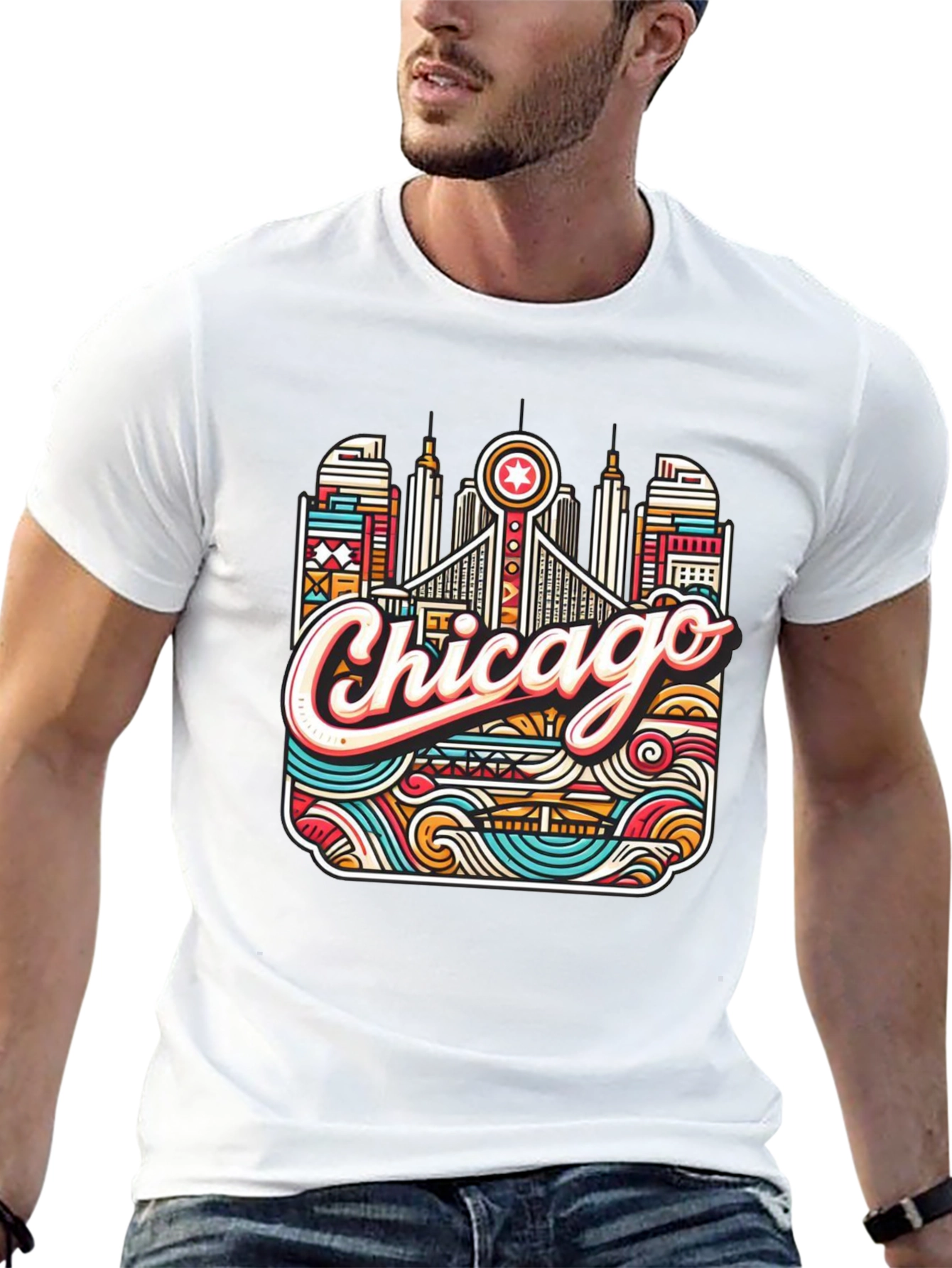 Chicago Graphic Tee - Mens Black T-Shirt