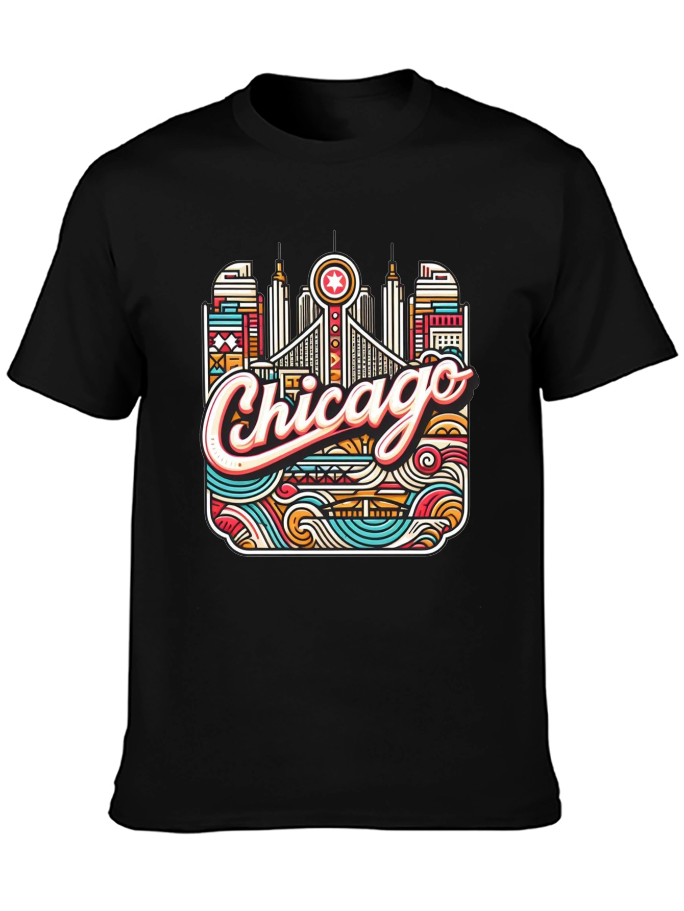 Chicago Graphic Tee - Mens Black T-Shirt