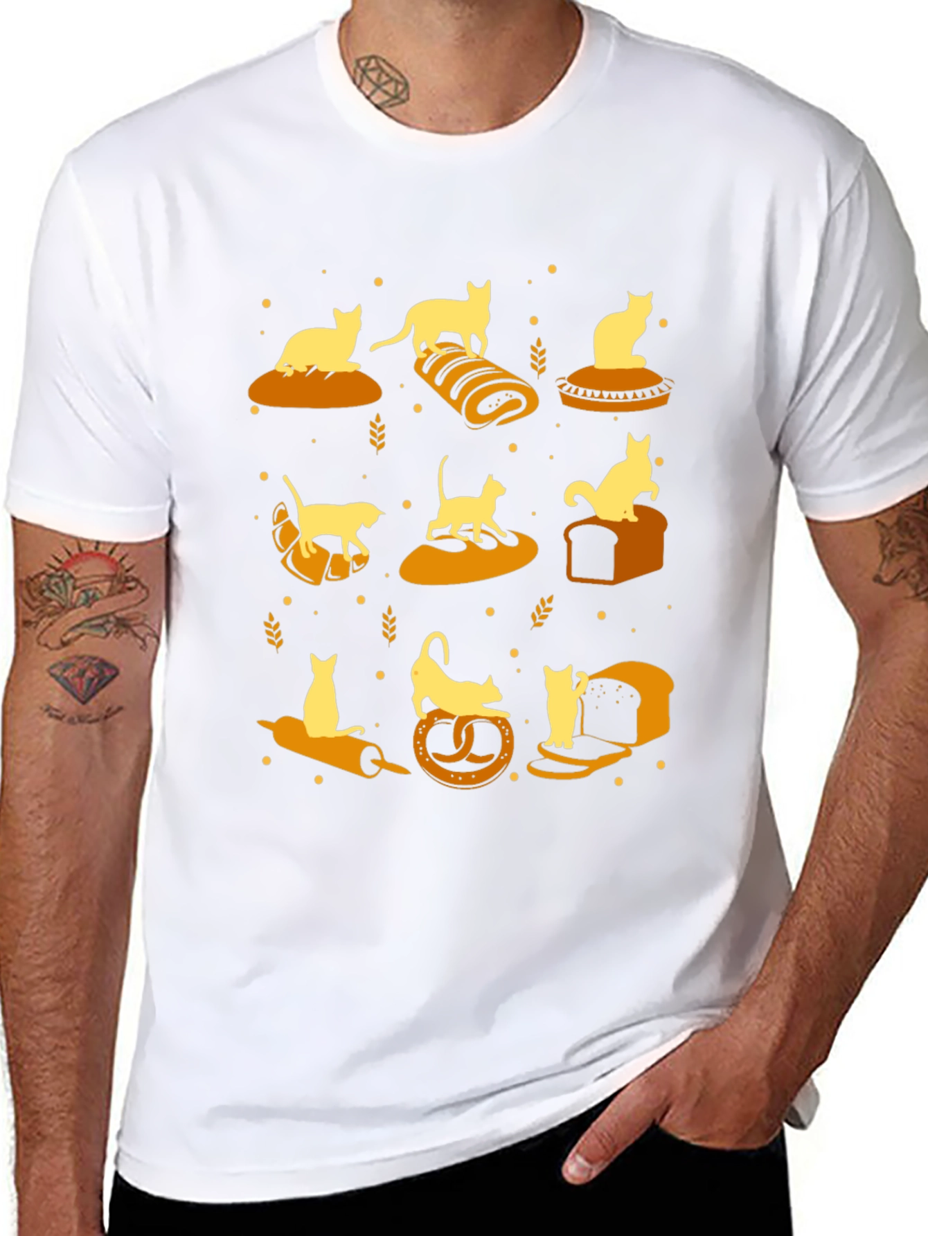 Cats on Bread T-Shirt - Novelty Graphic Tee