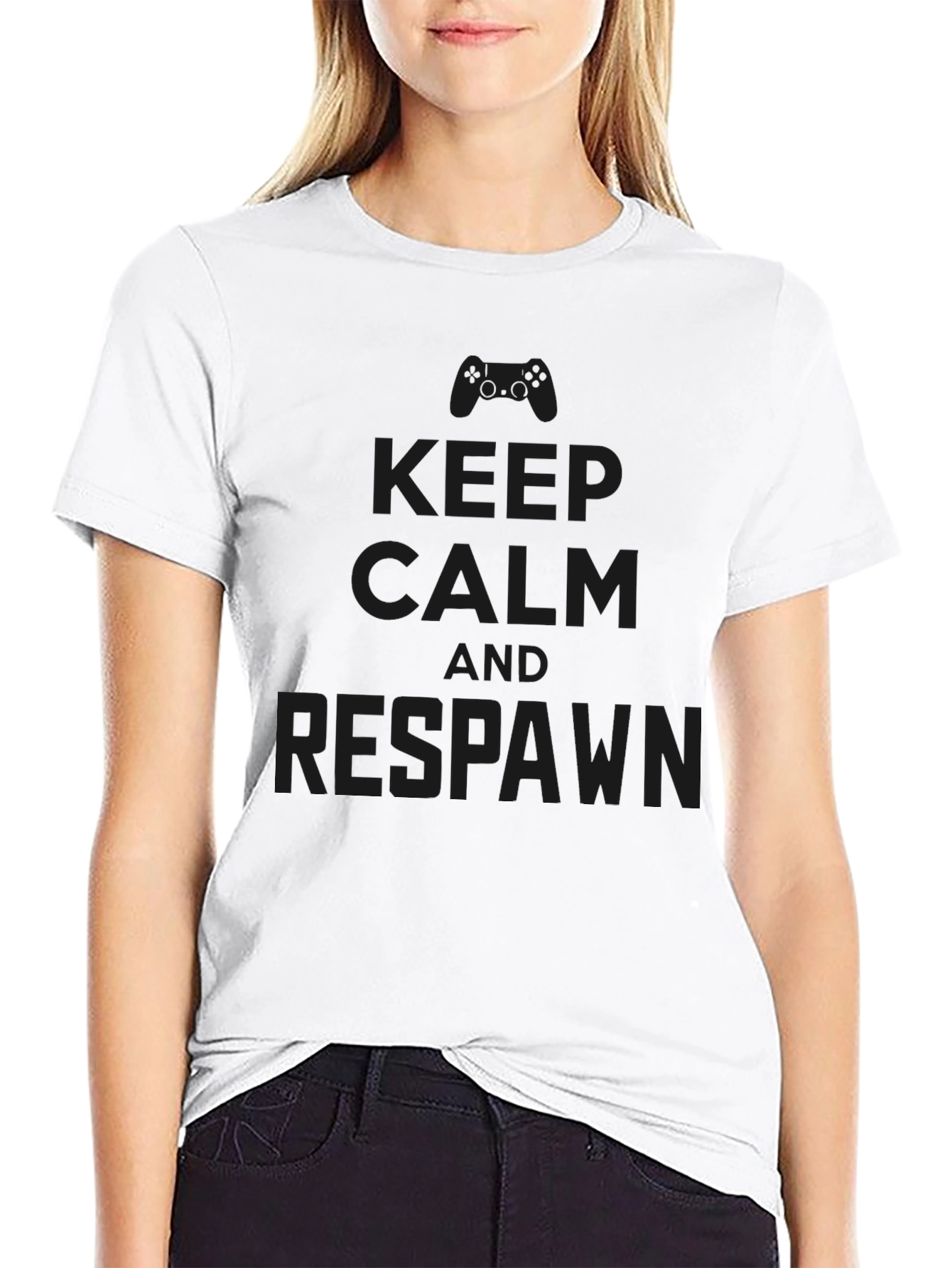 Keep Calm and Respawn - Black Gaming T-Shirt