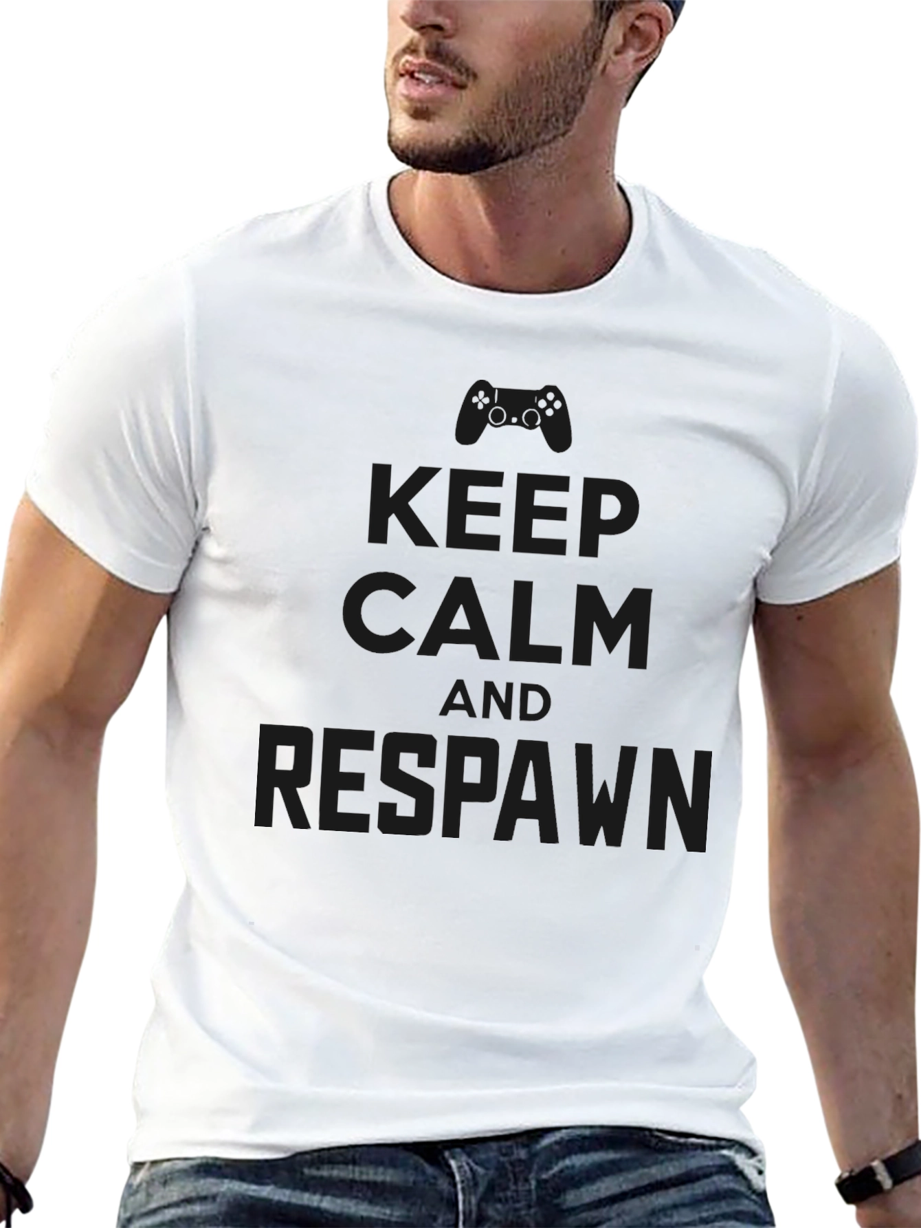 Keep Calm and Respawn - Black Gaming T-Shirt