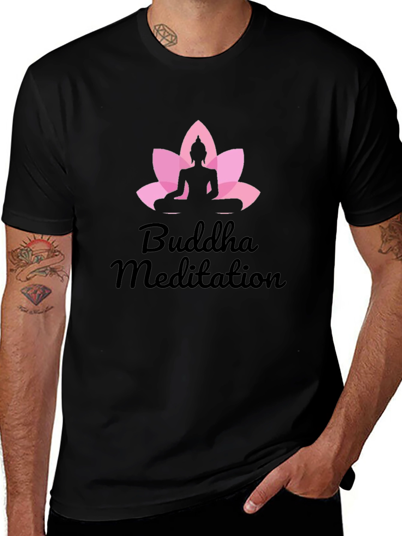 Buddha Meditation Black T-Shirt
