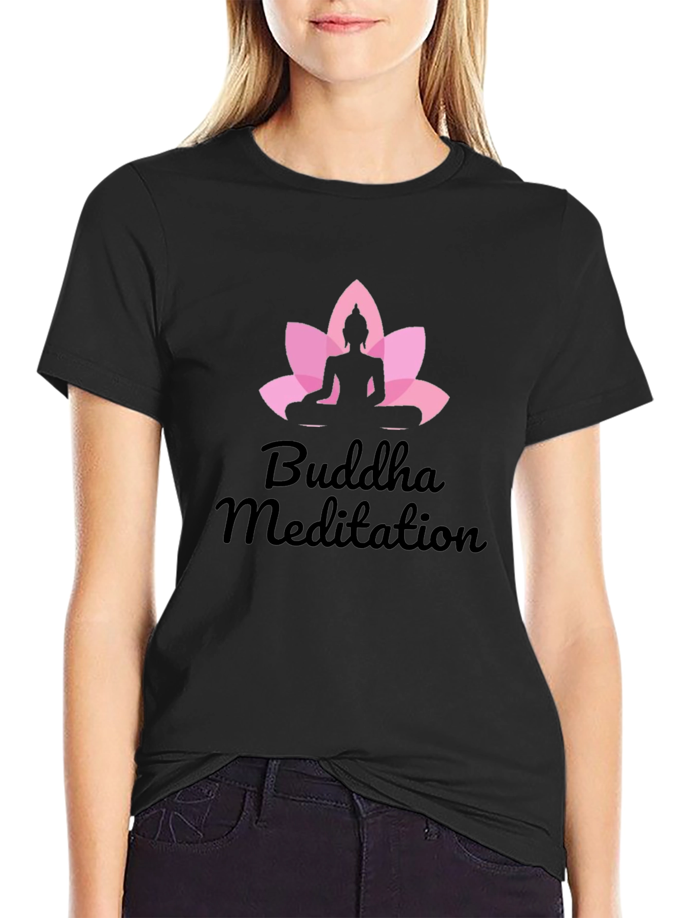 Buddha Meditation Black T-Shirt
