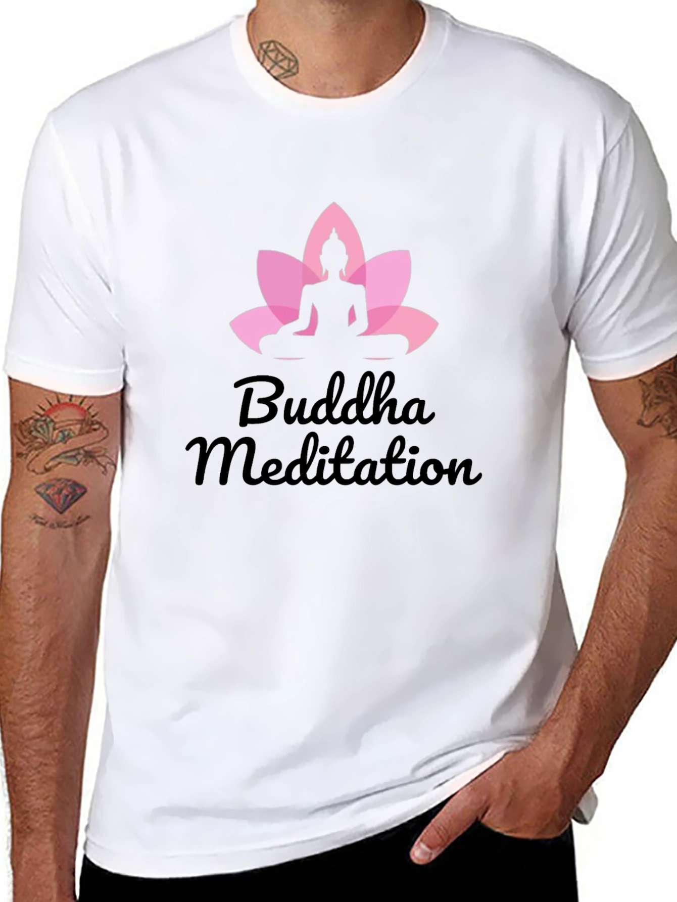 Buddha Meditation Black T-Shirt