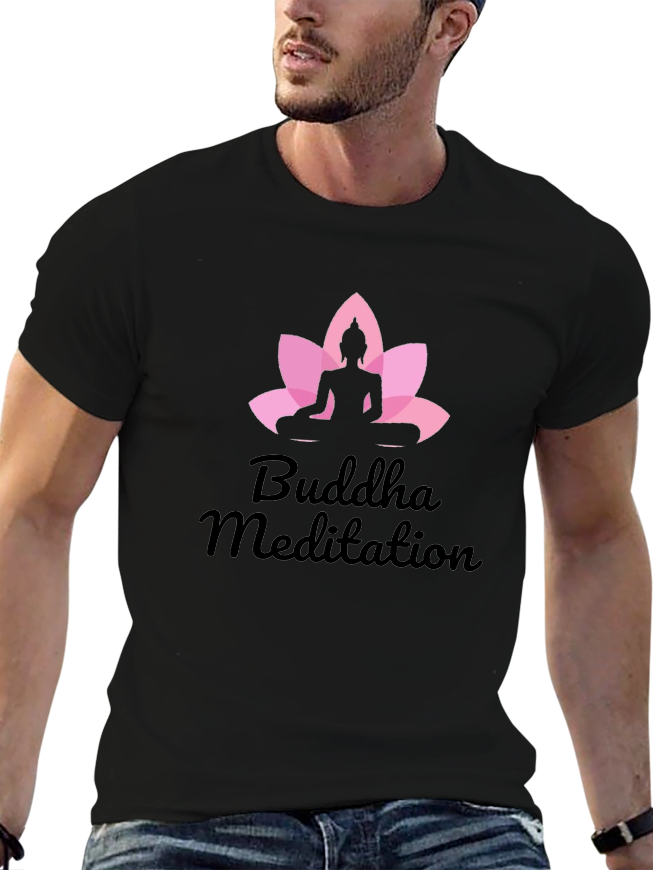 Buddha Meditation Black T-Shirt
