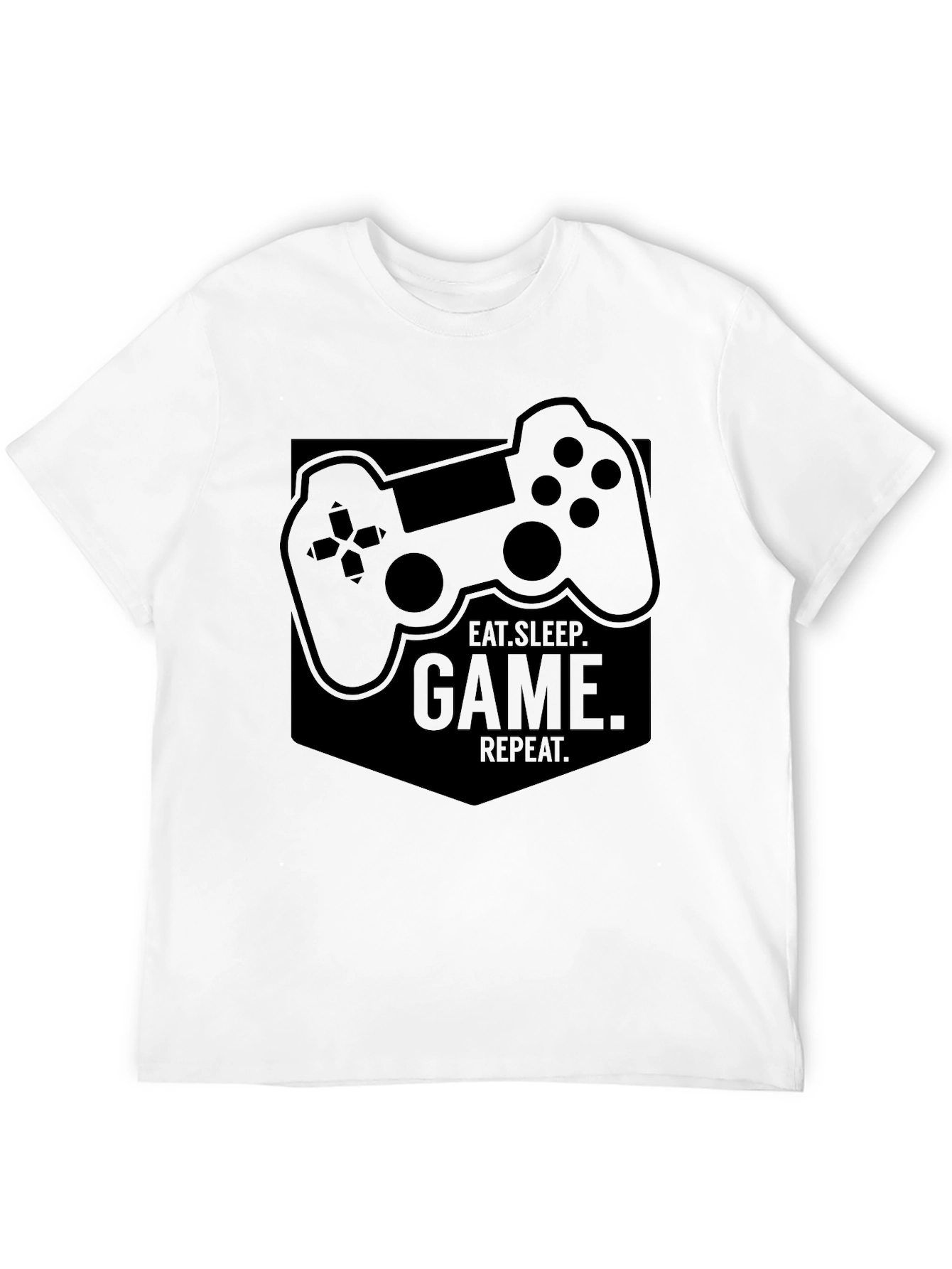 Eat Sleep Game Repeat Graphic Tee - Gamer T-Shirt