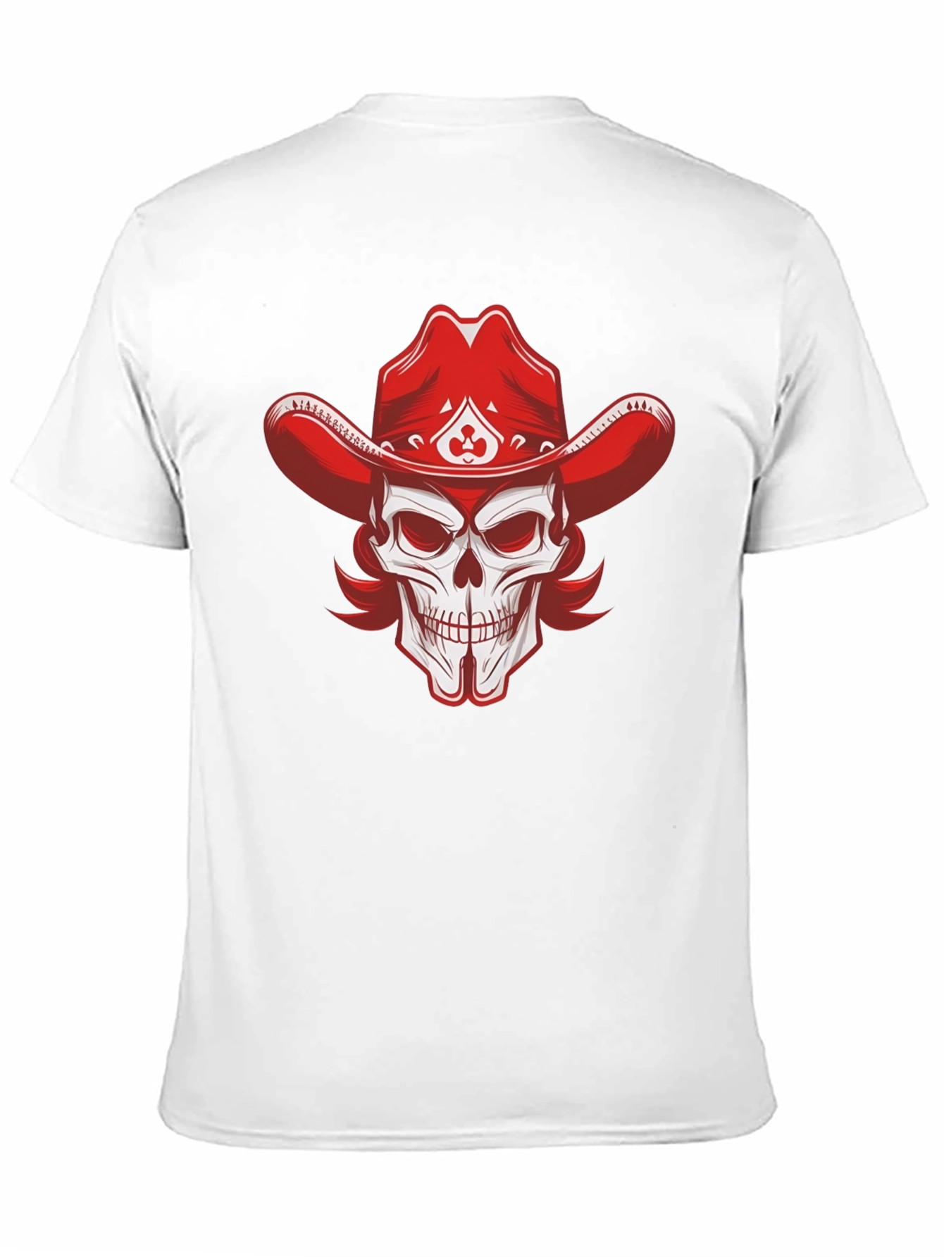 Skull Cowboy Hat Graphic Tee - Black
