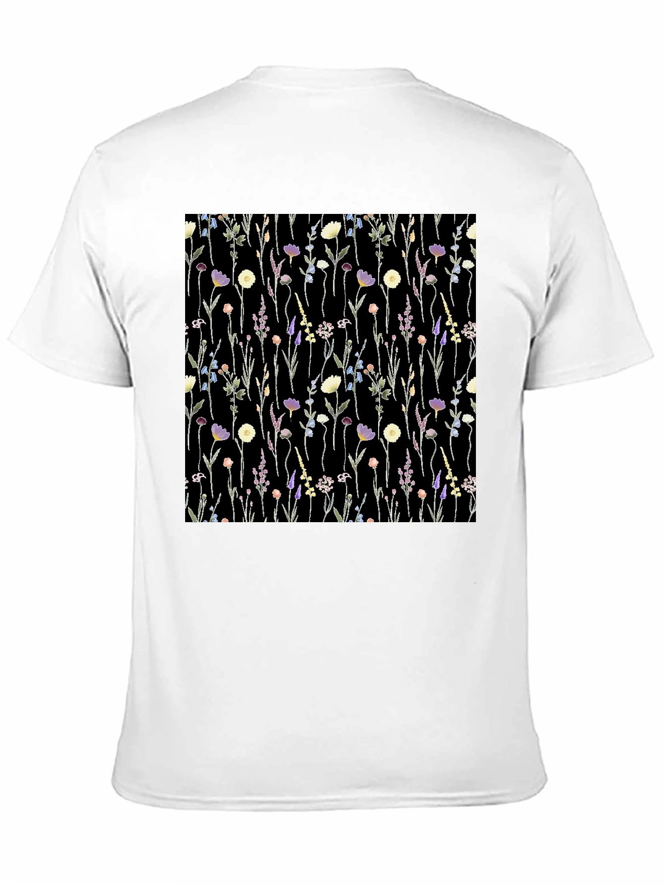 Floral Print T-Shirt - Black