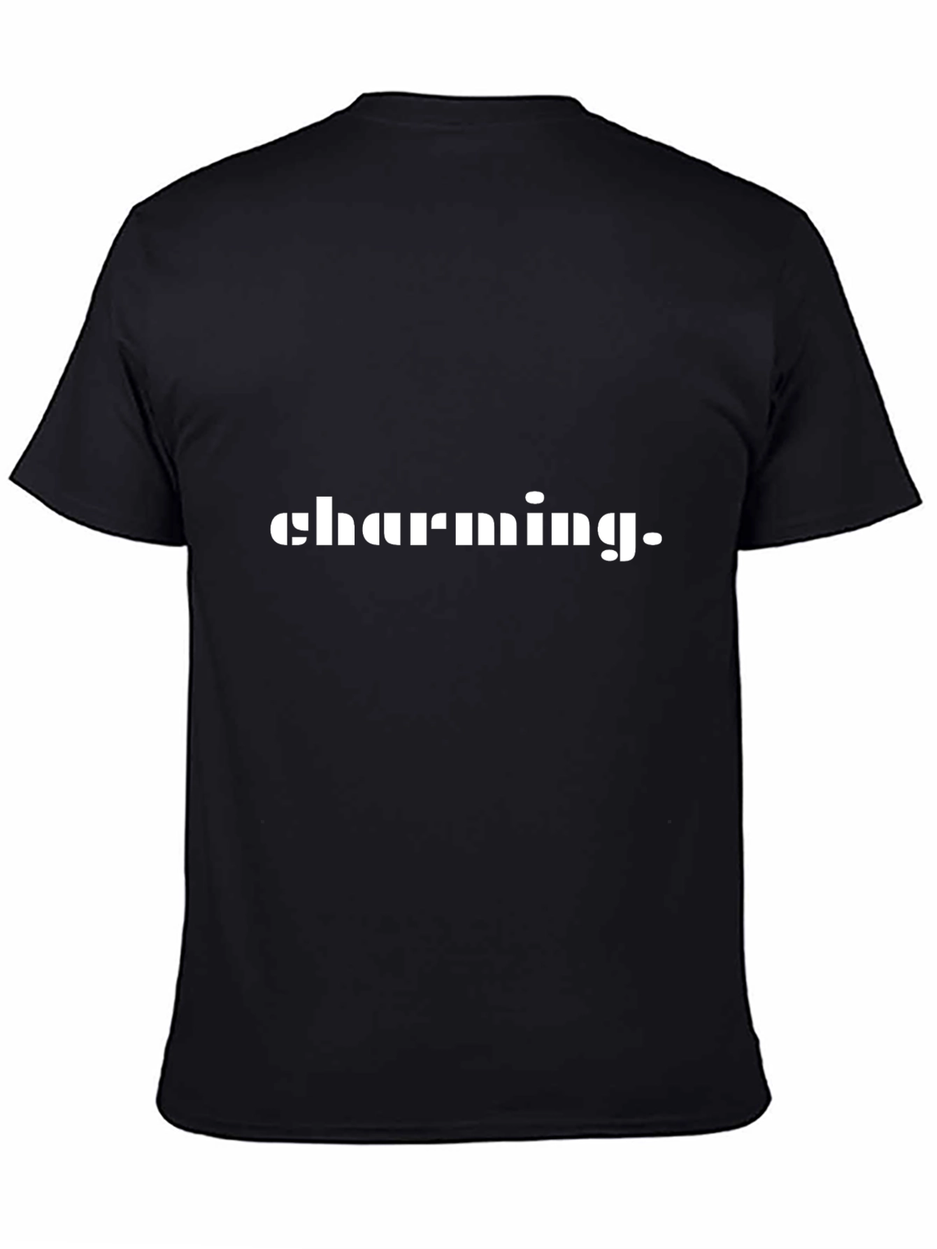Charming Mens Black Graphic T-Shirt
