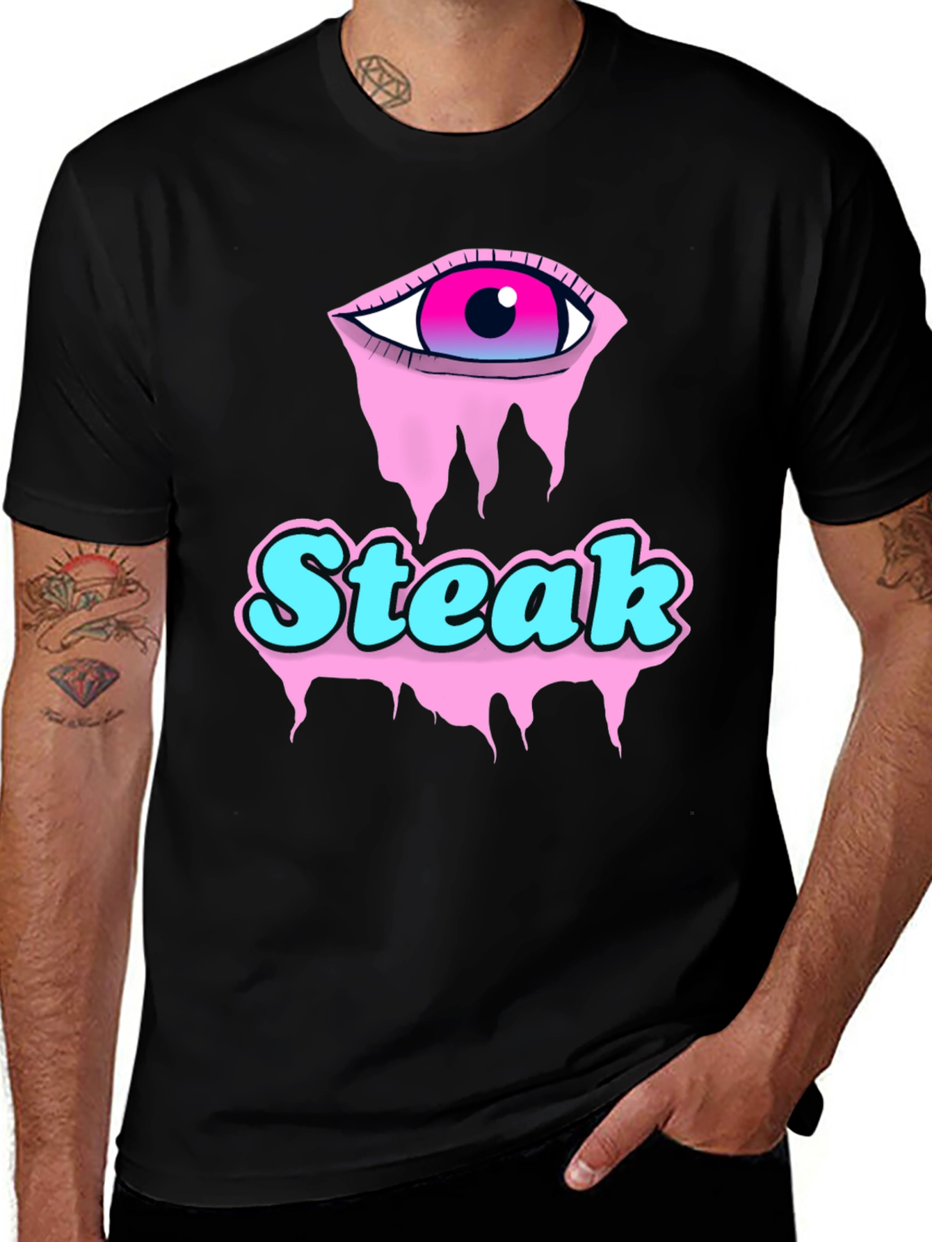 Steak Eye Graphic Tee - Funky Streetwear