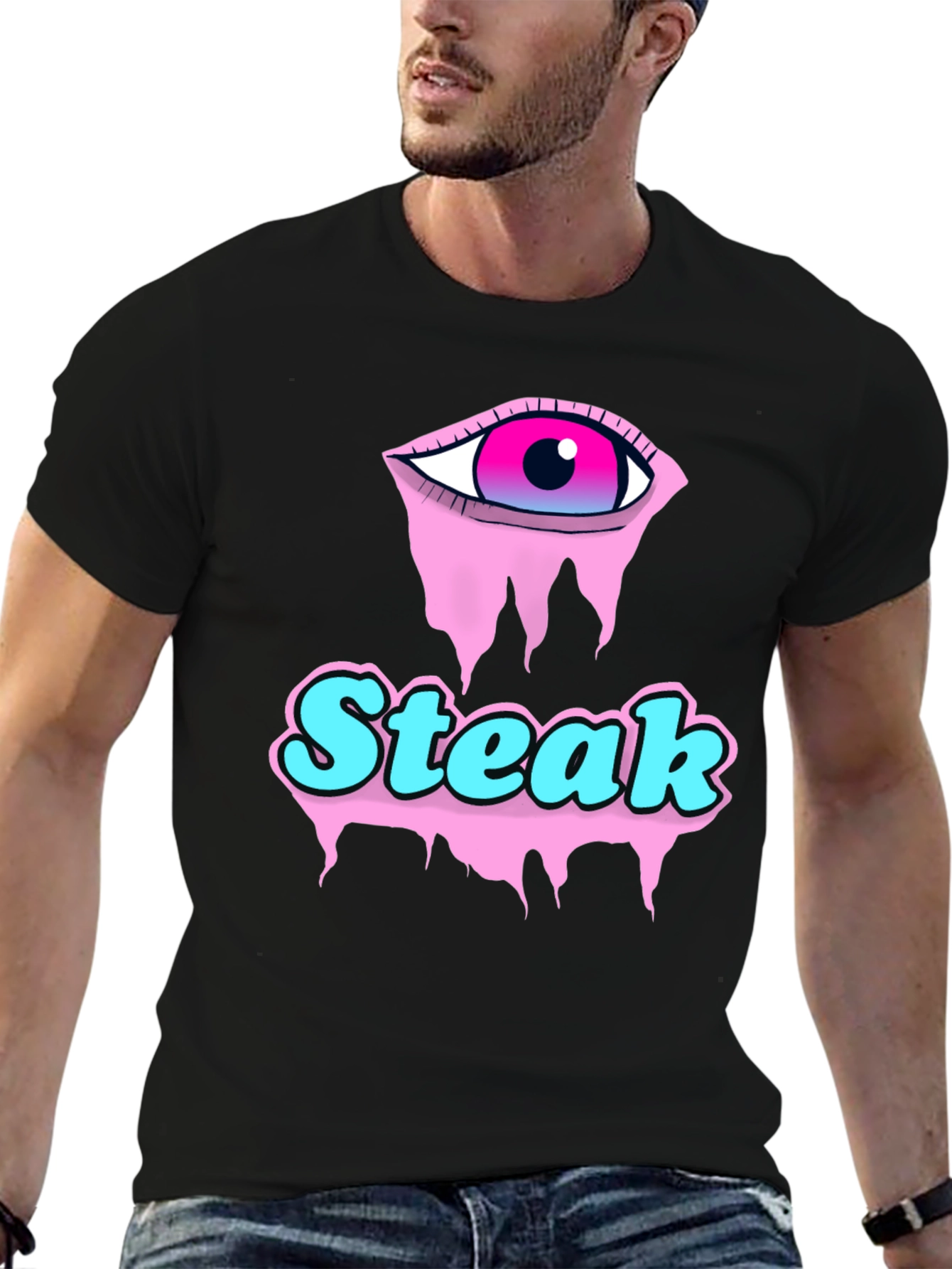 Steak Eye Graphic Tee - Funky Streetwear