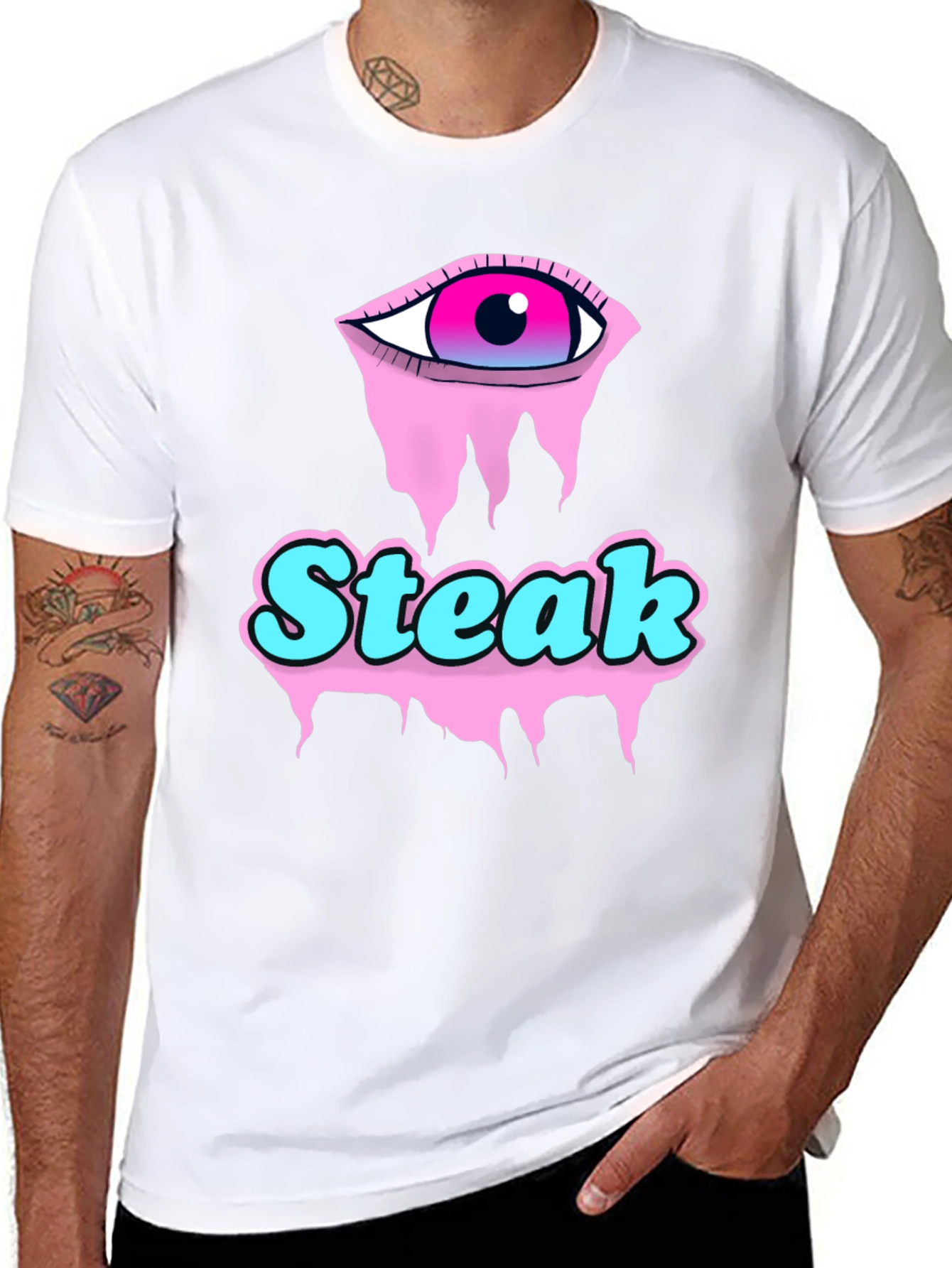 Steak Eye Graphic Tee - Funky Streetwear