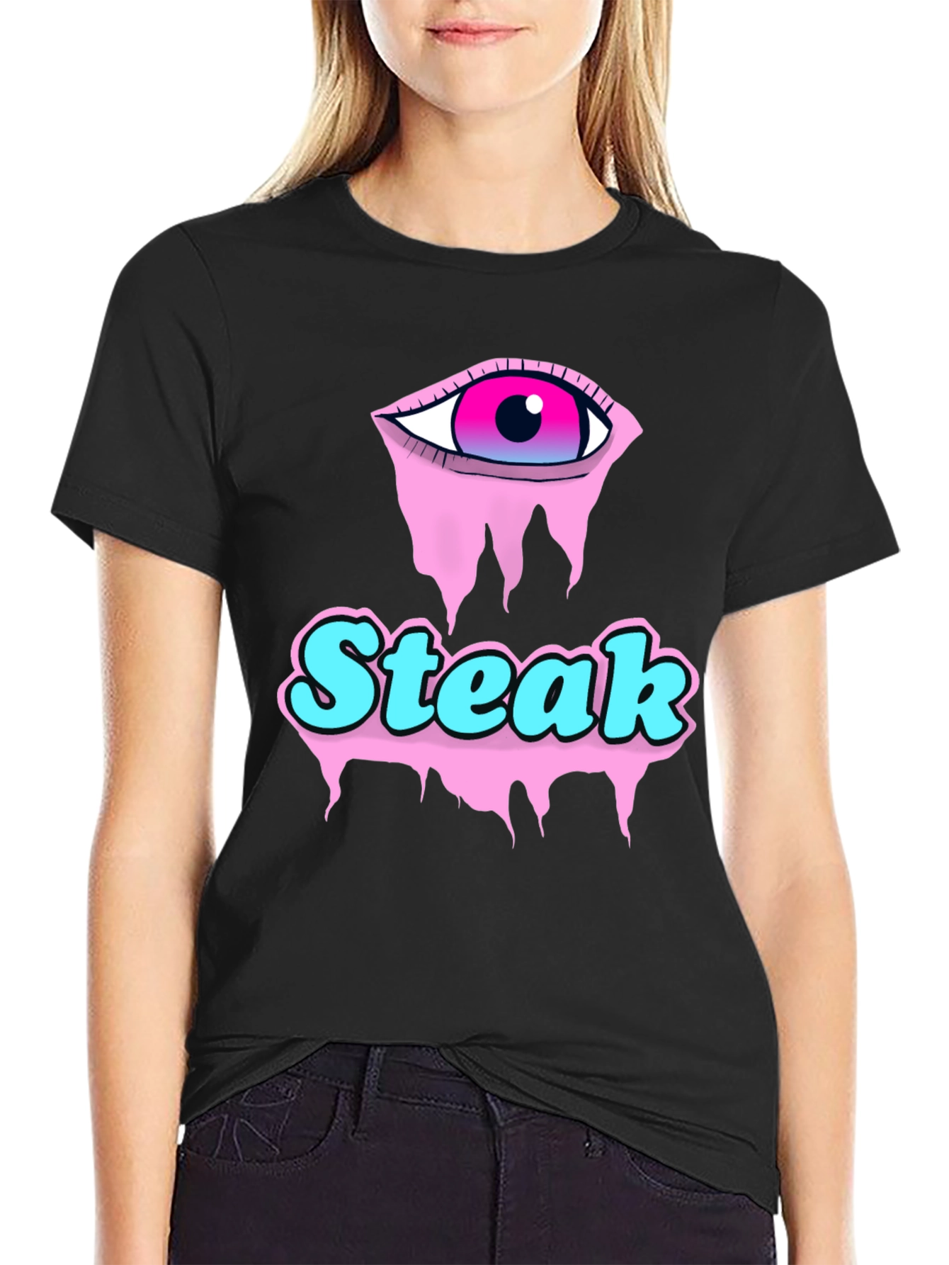 Steak Eye Graphic Tee - Funky Streetwear