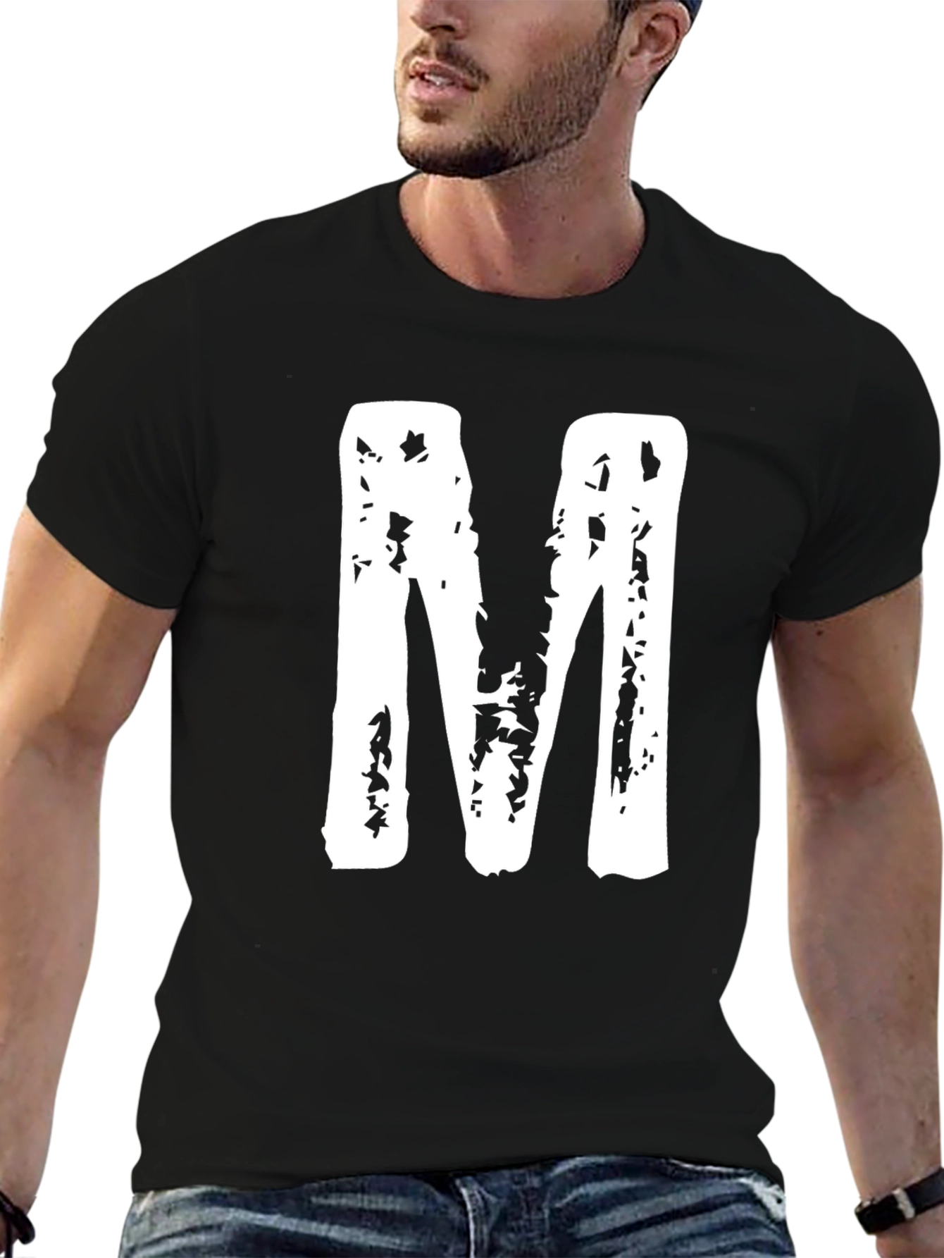 Bold M Graphic Tee - Unisex Black T-Shirt