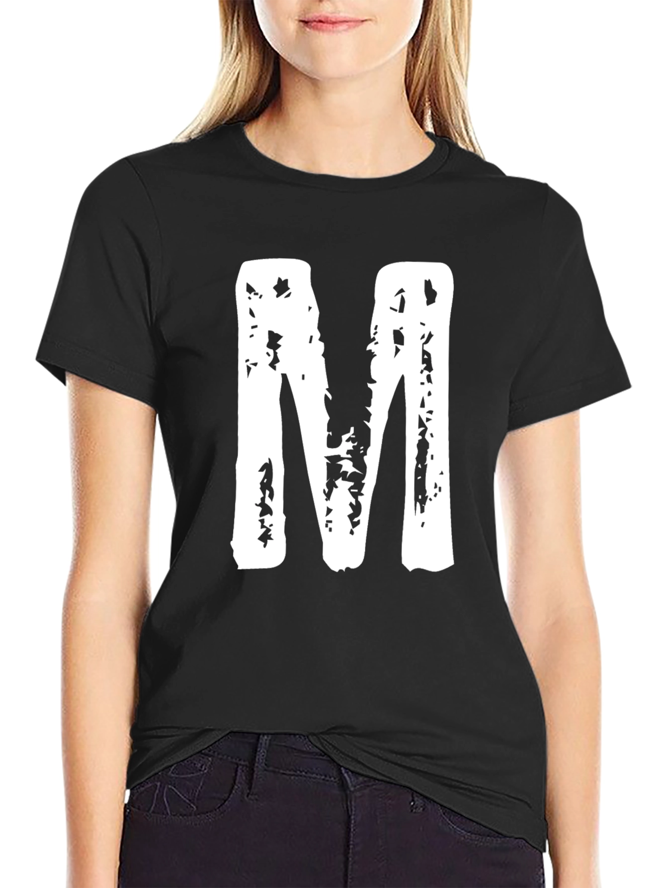 Bold M Graphic Tee - Unisex Black T-Shirt