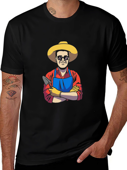 Gardener Graphic Tee - Black Cotton T-Shirt