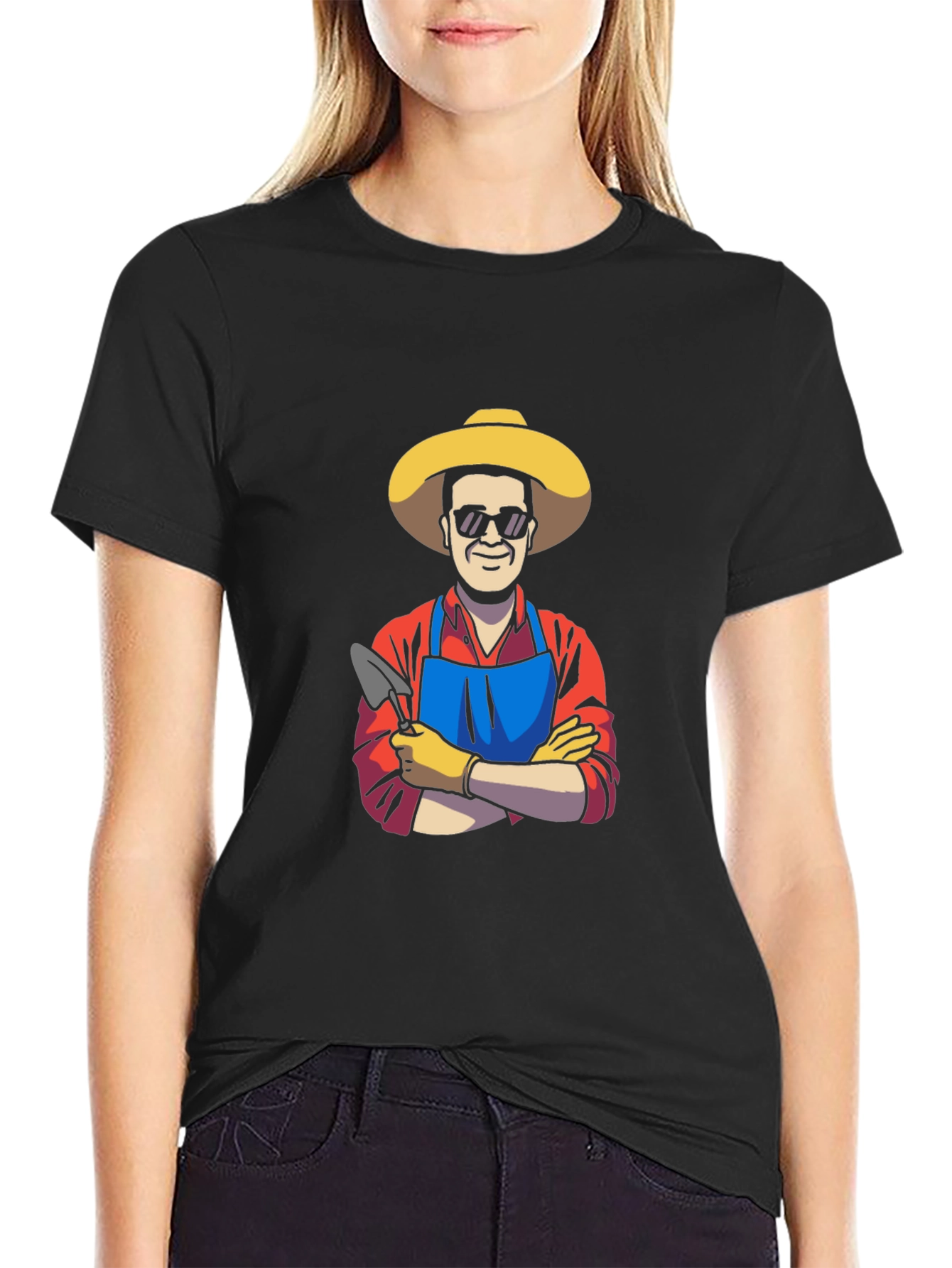Gardener Graphic Tee - Black Cotton T-Shirt