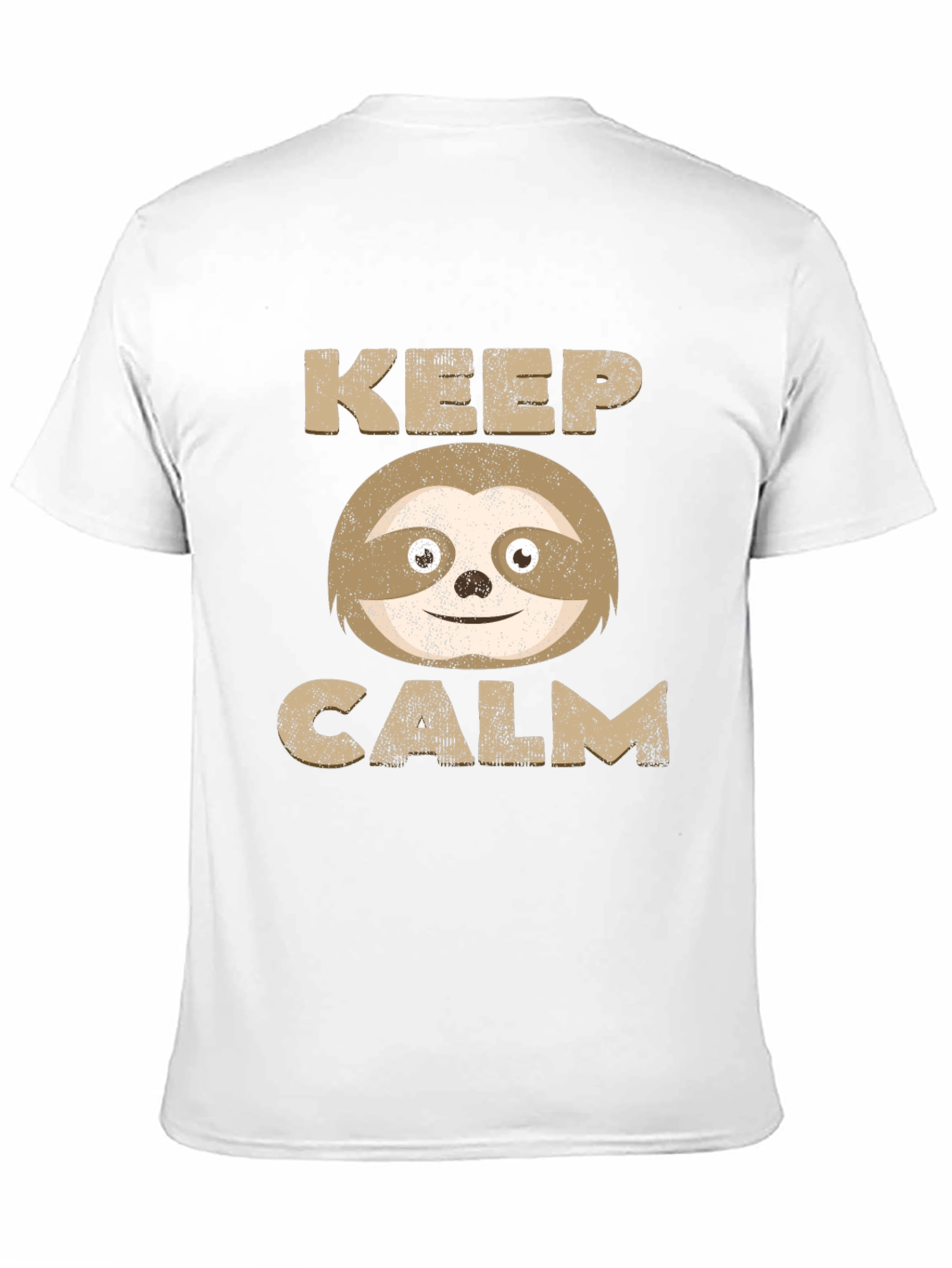 Keep Calm Sloth Graphic Tee - Relaxed Style