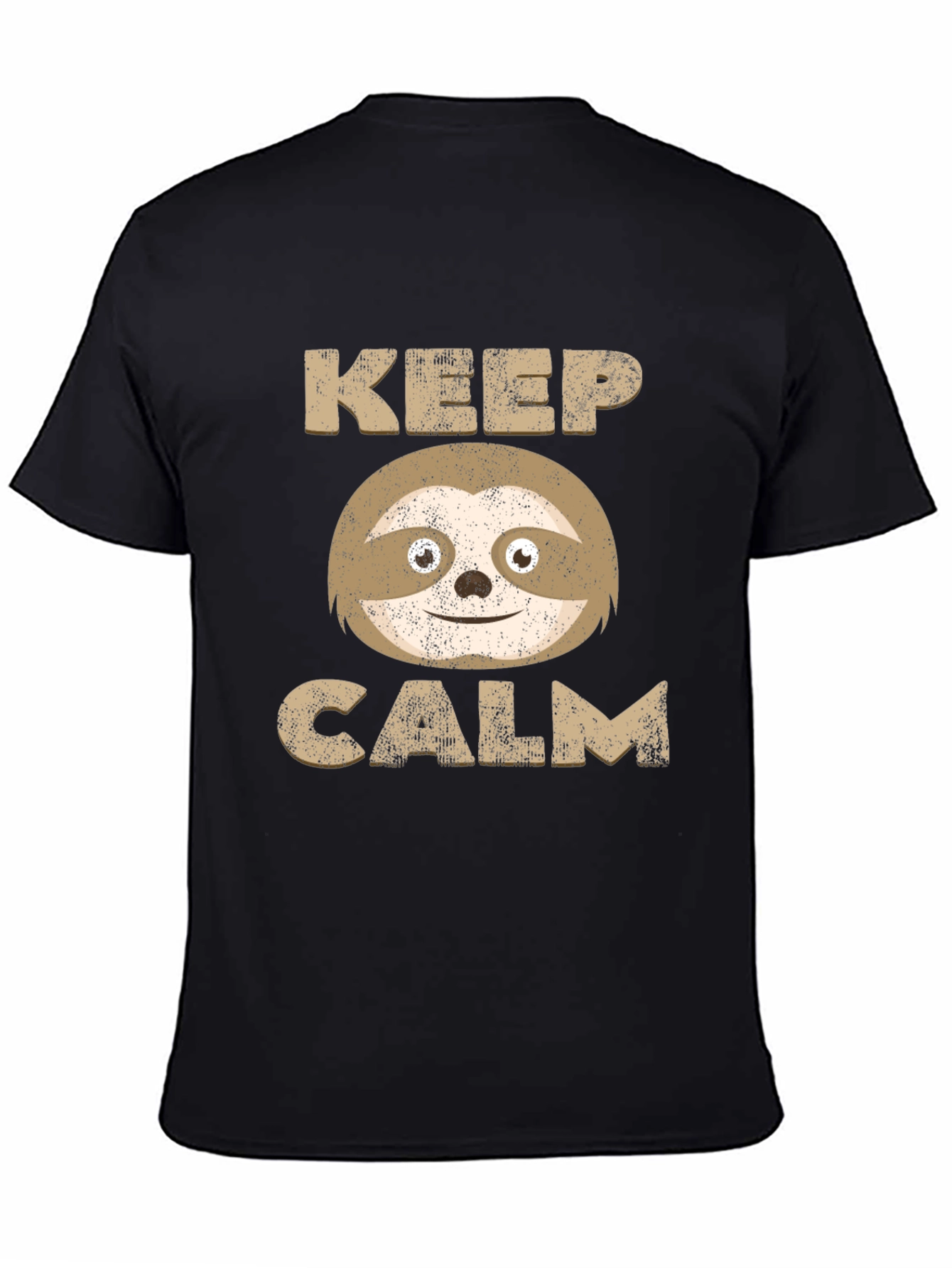 Keep Calm Sloth Graphic Tee - Relaxed Style