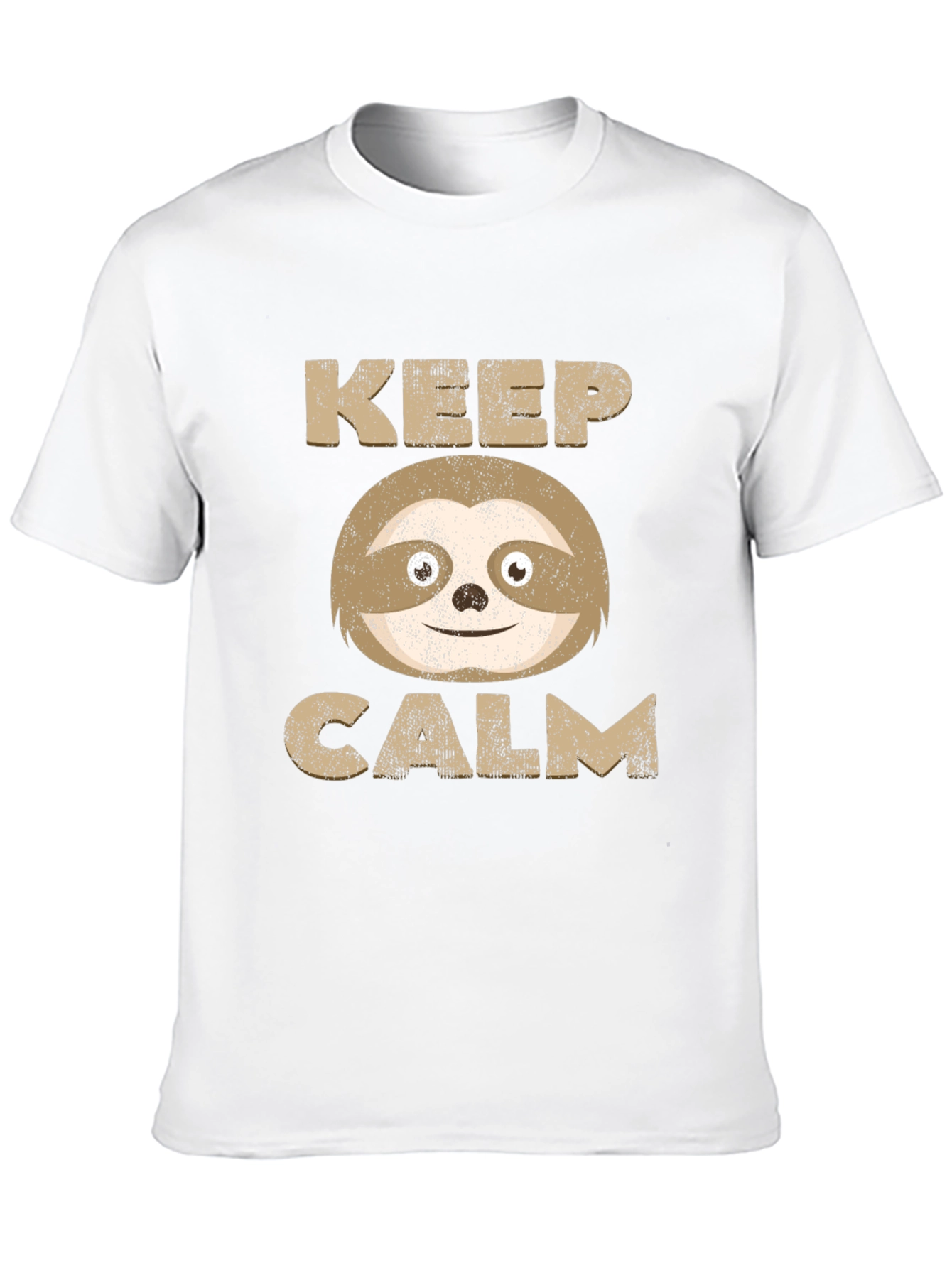 Keep Calm Sloth Graphic Tee - Relaxed Style